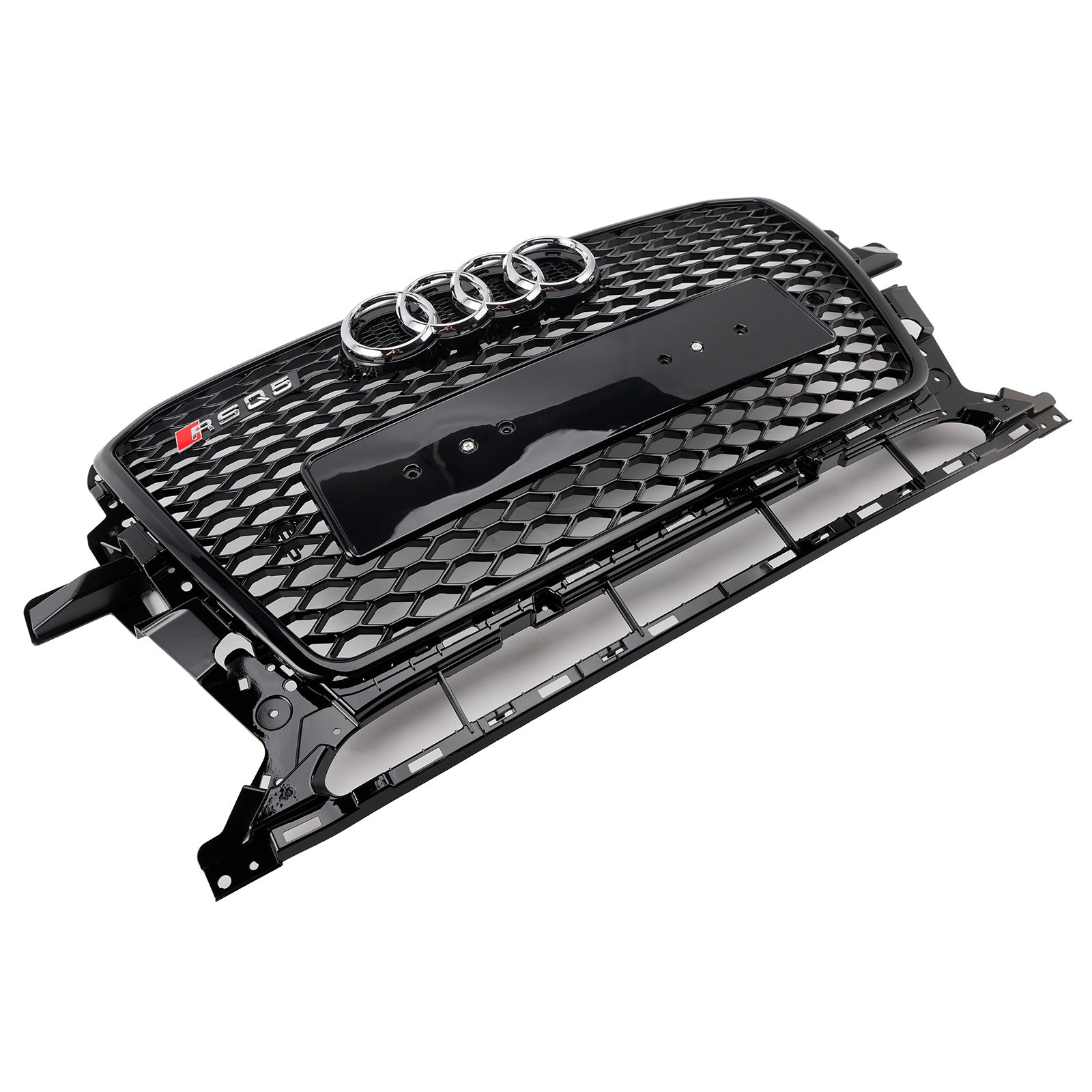 2013-2017 Audi Q5 Sq5 Gloss Black Front Honeycomb Bumper Grill Grill