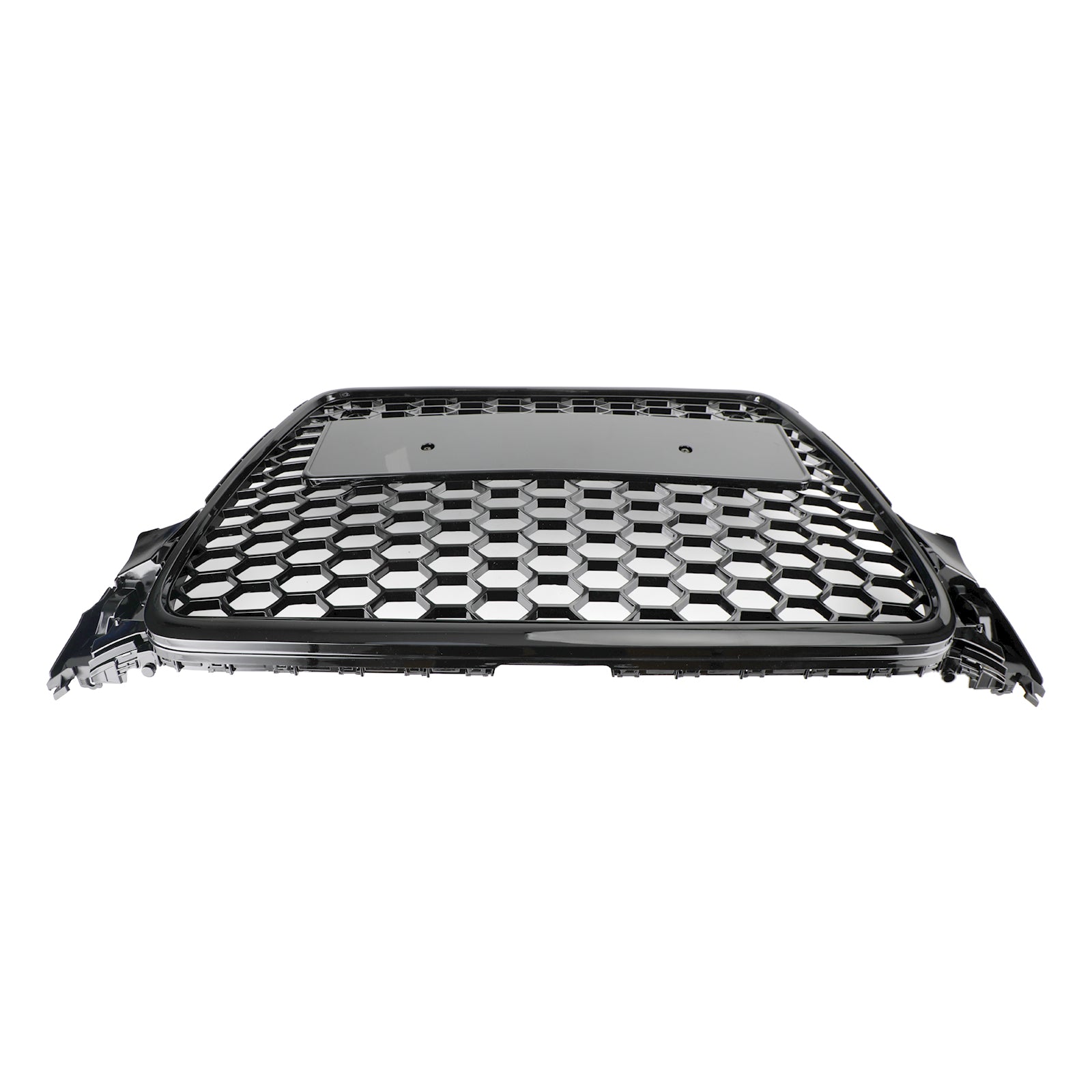 Grade hexagonal esportiva estilo colmeia Audi A4 B8 RS4 2009-2012 & Grade de ventilação aberta para farol de neblina em malha tipo favo de mel preto brilhante