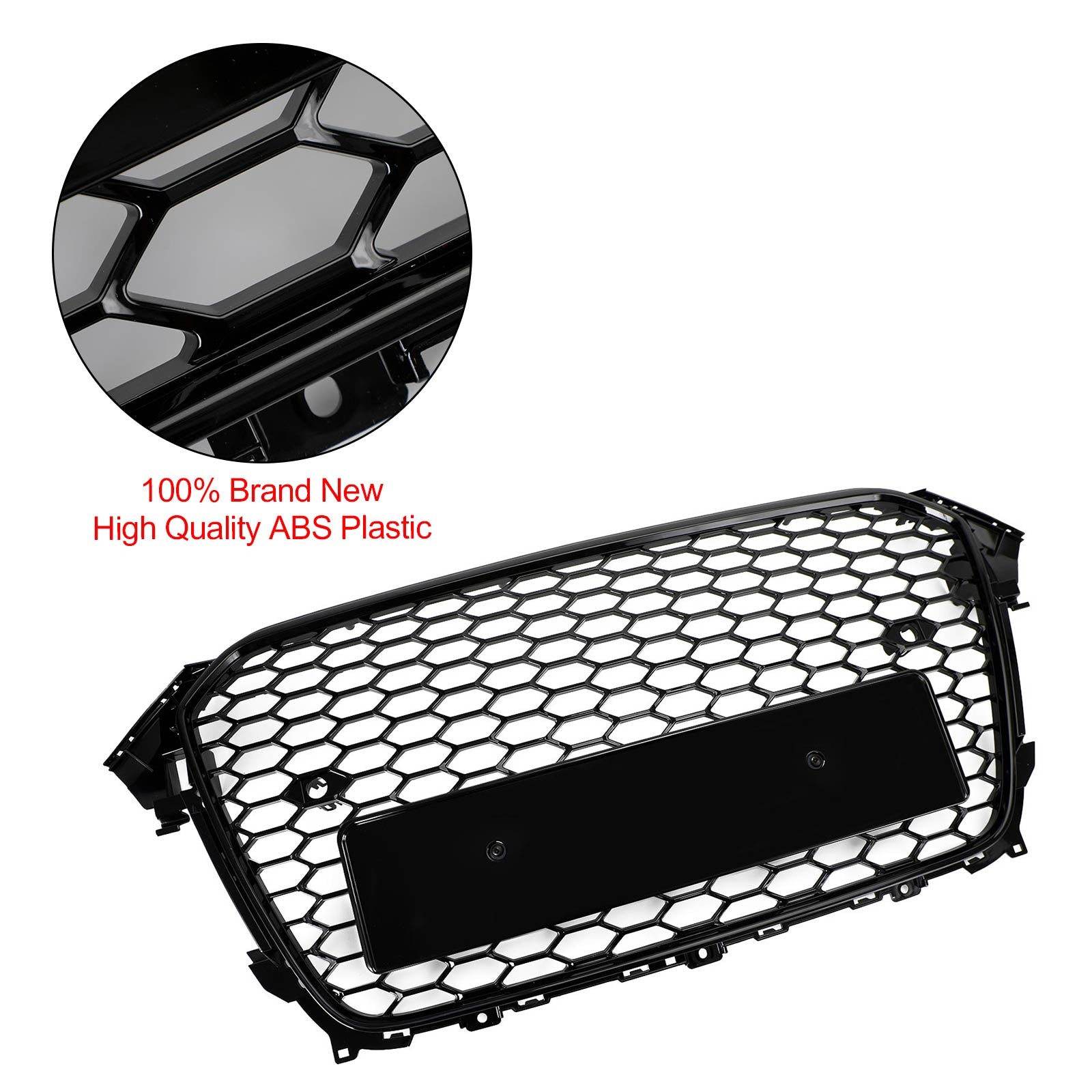2013 2014 2015 2016 AUDI A4 S4 RS4 Mesh Front Challed Grille Grill Bloss Black