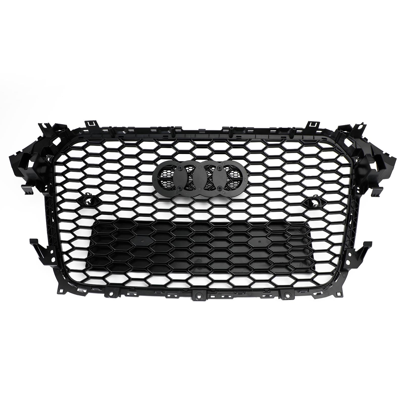 RS4 Style Mesh Front Bumper Grille Grill Fit Audi A4 S4 2013-2016 Gloss Black