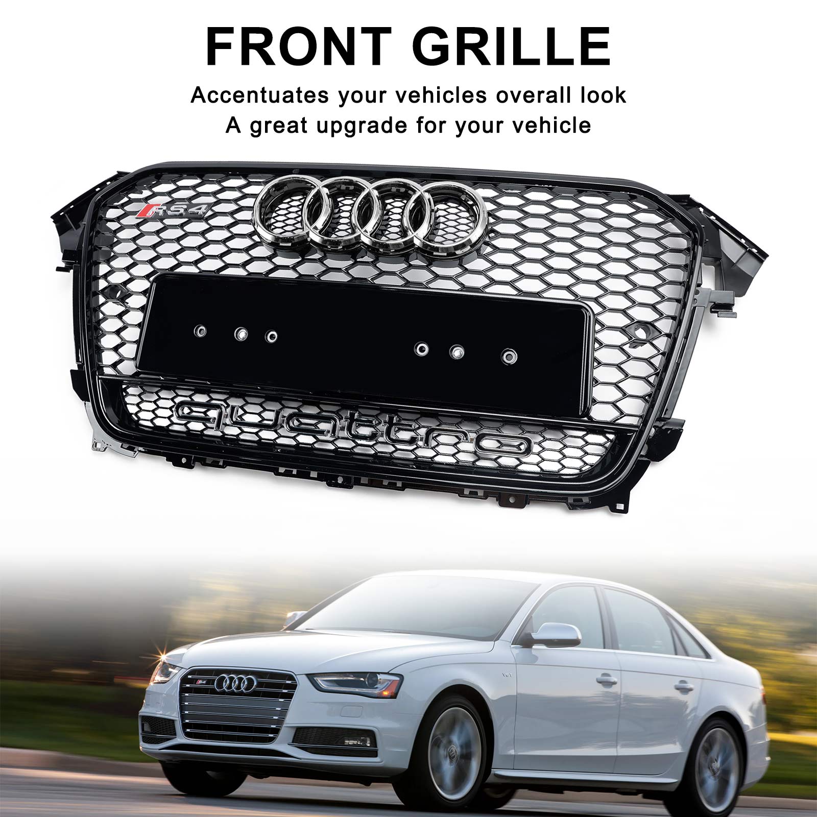 2013-2016 Audi A4 S4 B8.5 met Quattro RS4-stijl voorbumpergrille