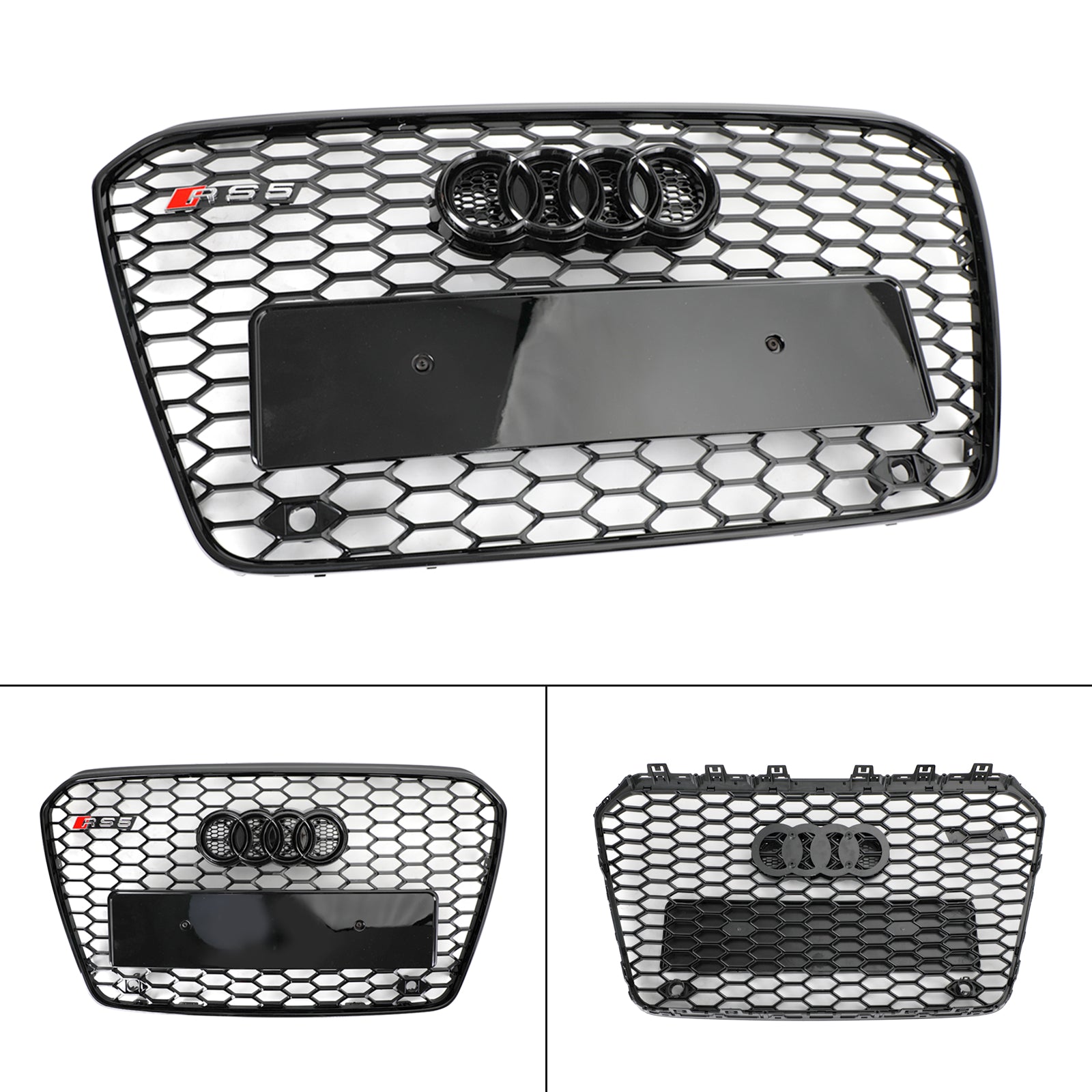 Grille de calandre de pare-chocs avant en maille nid d'abeille style Audi A5/S5 B8.5 2013-2016