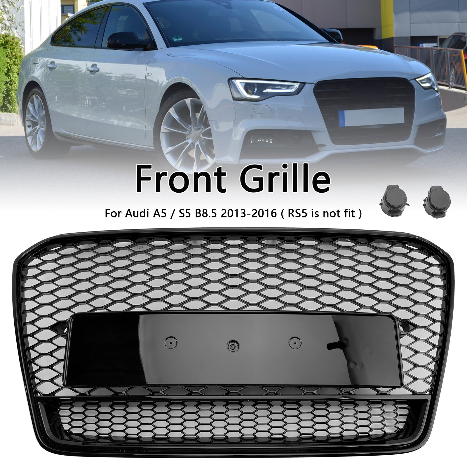 2013-2016 Audi A5 S5 B8.5 RS5 Style Grille de pare-chocs avant en nid d'abeille
