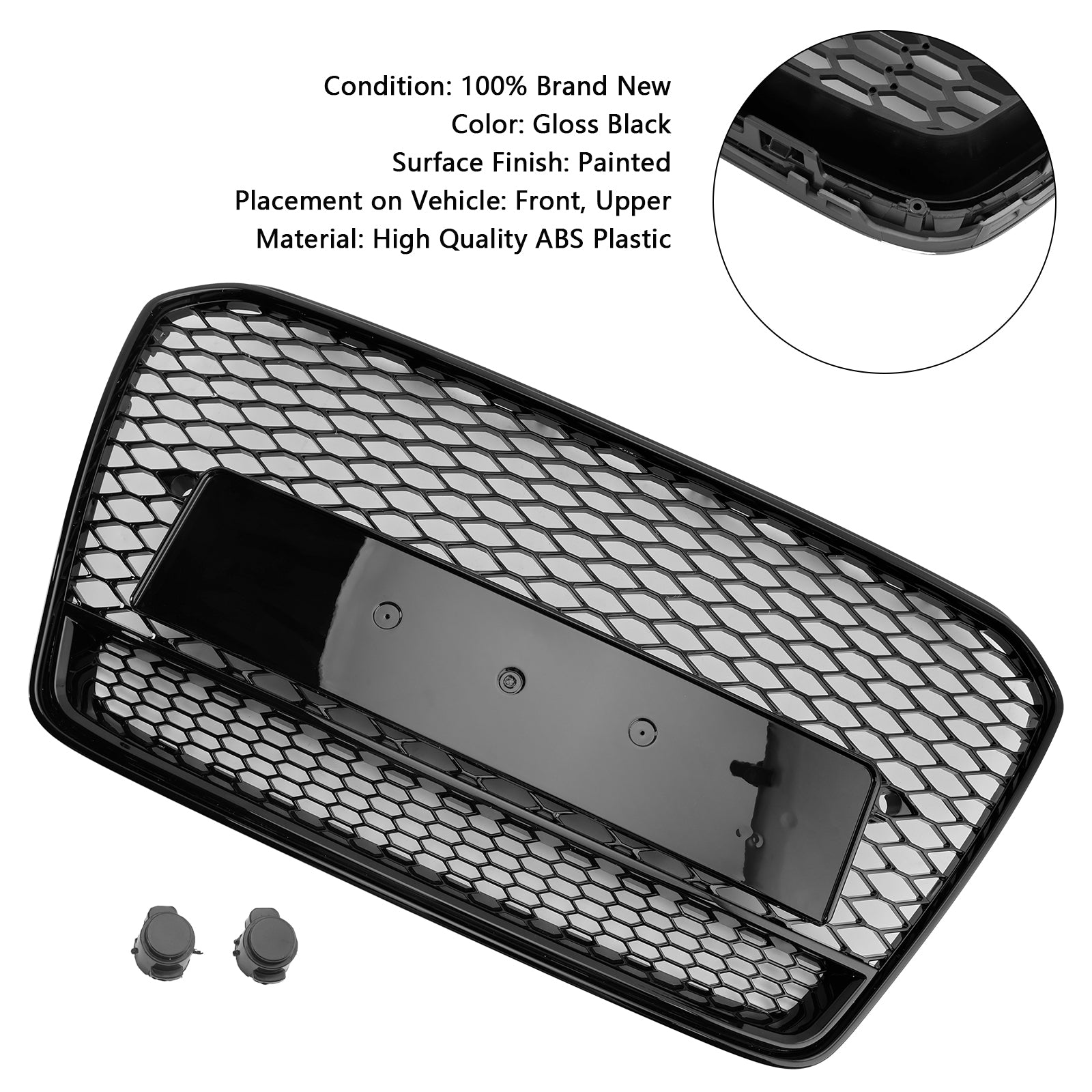 2013 2014 2015 2016 Audi A5 S5 B8.5 RS5 Style Grille de pare-chocs avant en nid d'abeille