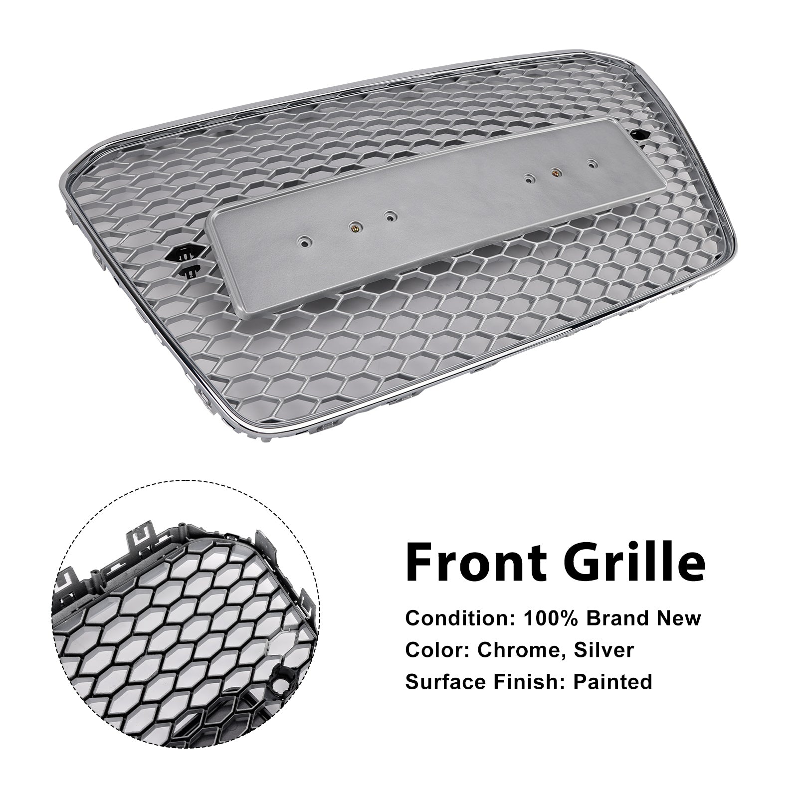 Parrilla de parachoques delantero tipo panal estilo Audi A5 S5 B8.5 RS5 2013-2016