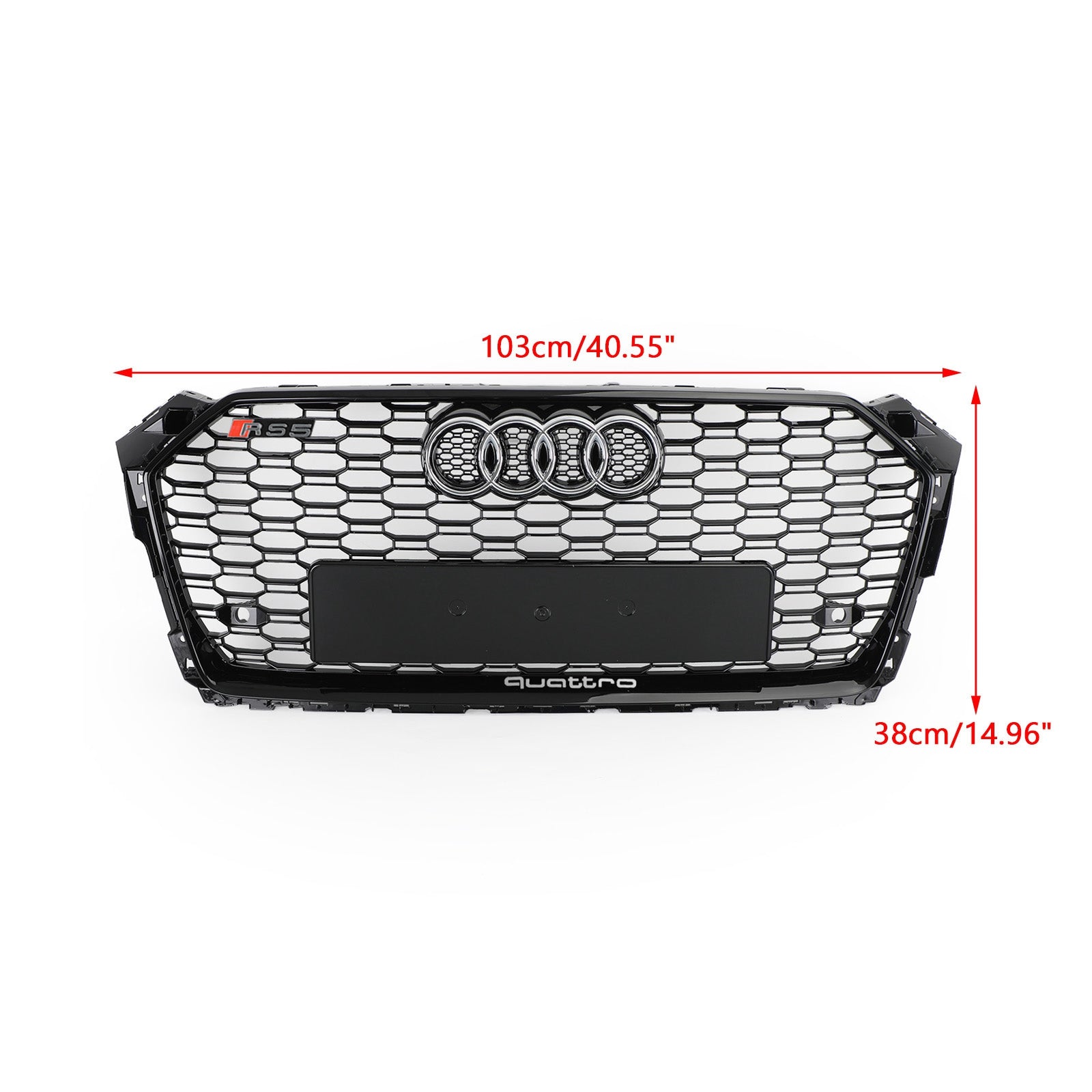 2017-2019 Audi A5 / A5 Quattro / A5 Sportback / S5 Grille Style Honeycomb Sport Mesh Hex Grill 8W6-853-651-AB-FUQ