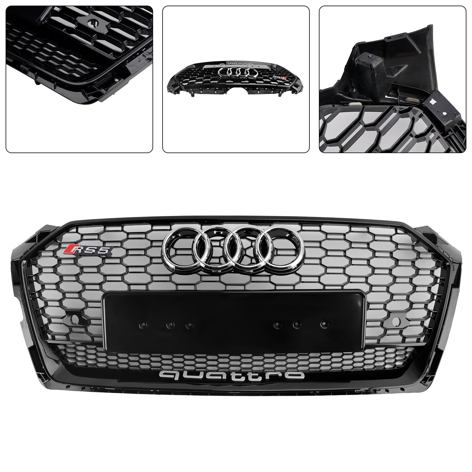 2017-2019 Audi A5 S5 B9 RS5 štýl Honeycomb Sport Mesh Hex Grill Grill