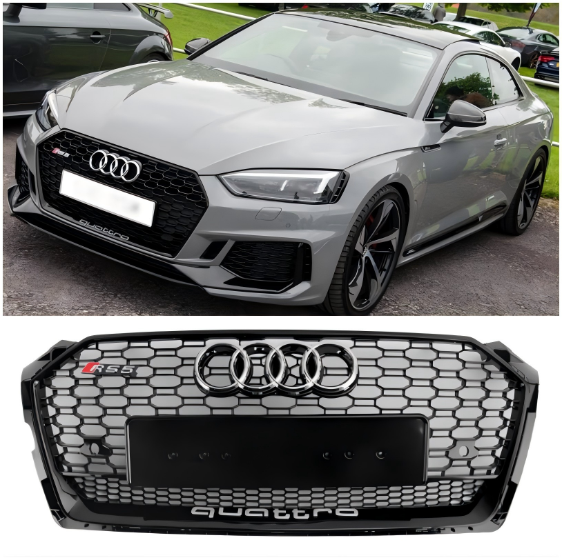 2017-2019 Audi A5 S5 B9 RS5 štýl Honeycomb Sport Mesh Hex Grill Grill