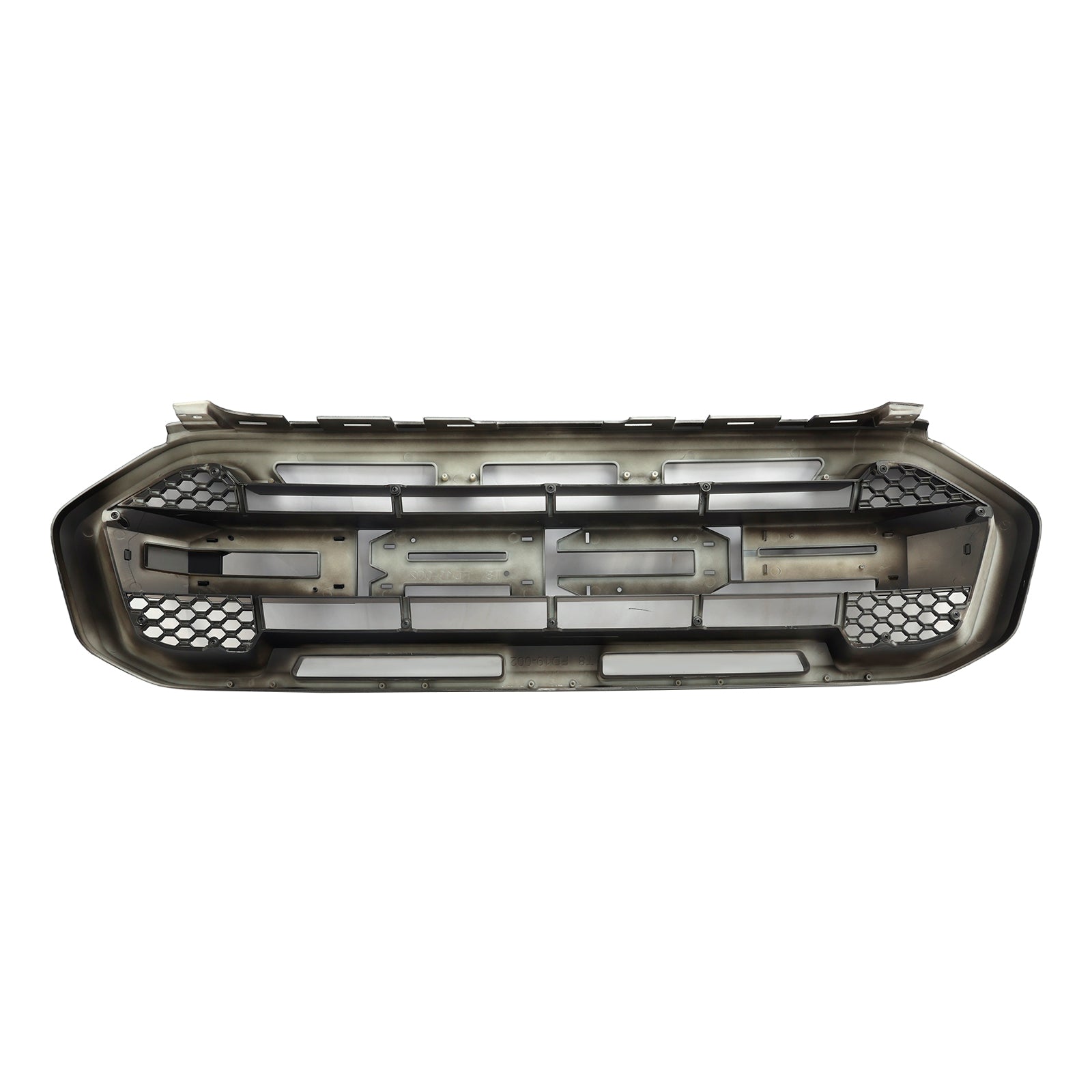 Parrilla superior 2019-2023 (con letras) Parrilla de parachoques delantero estilo Raptor compatible con Ford Ranger negro