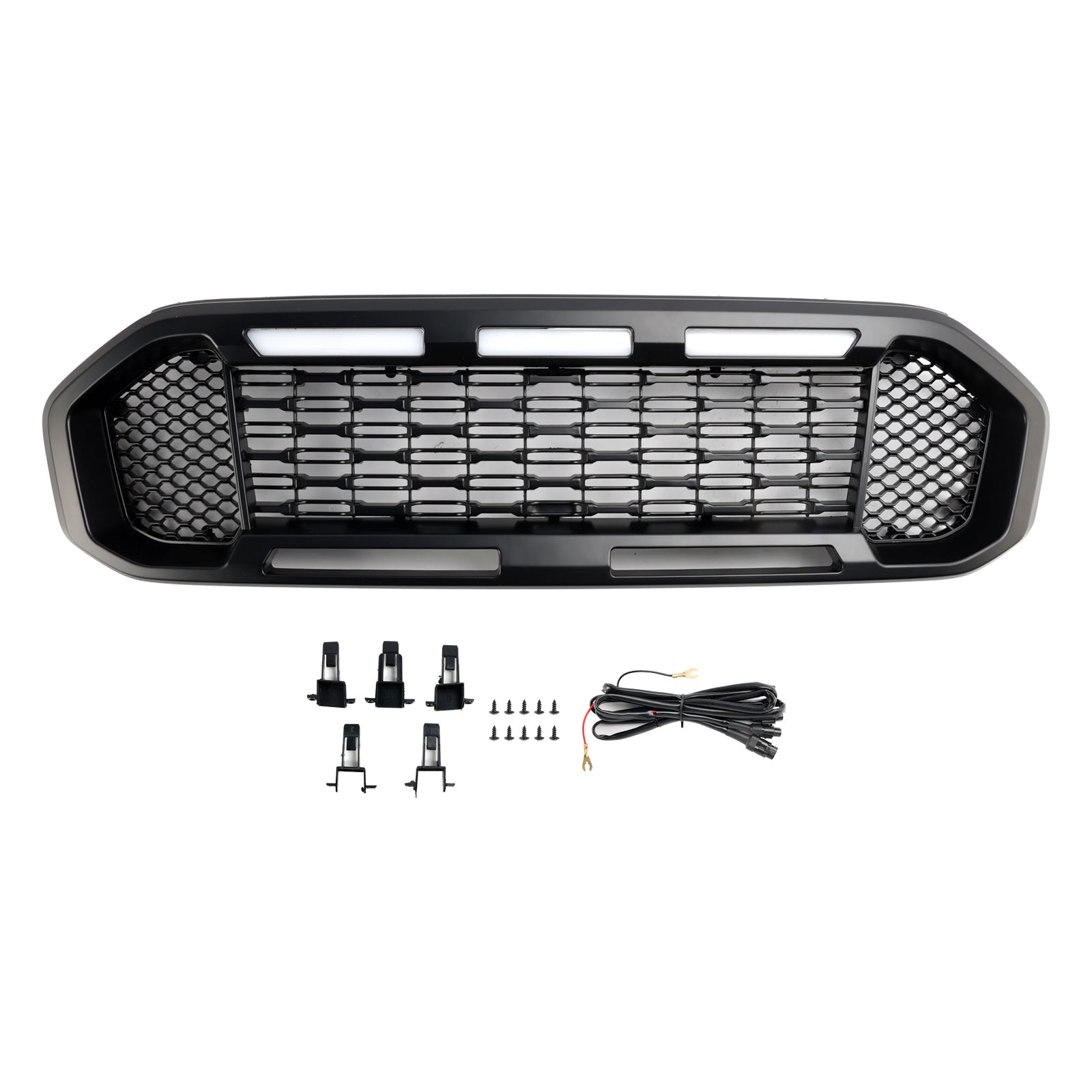 2019-2023 Ford Ranger T8 zwarte voorbumpergrille met LED-licht