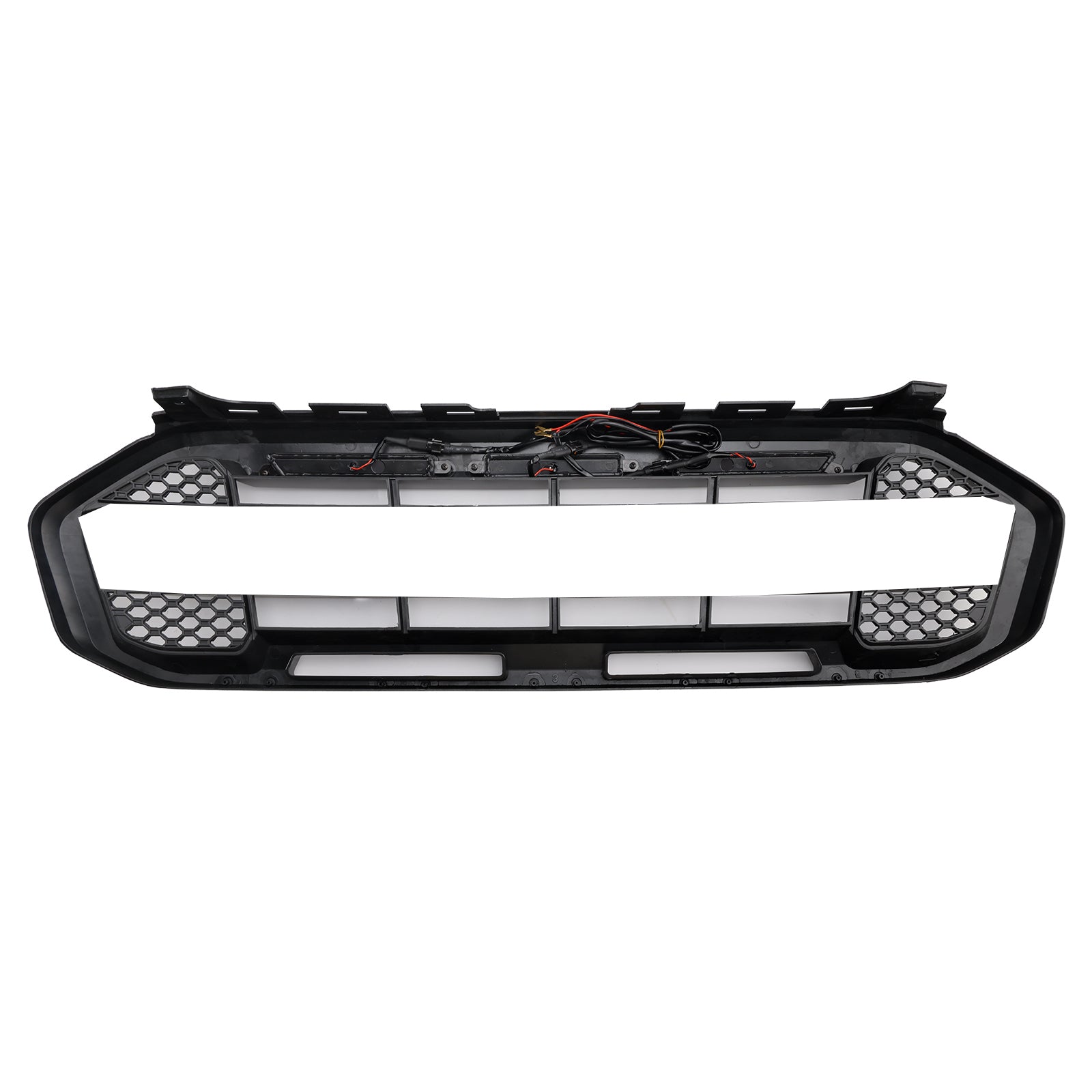 2019-2023 Ford Ranger W/White led Raptor Style Front Bumper Grill Grille Black