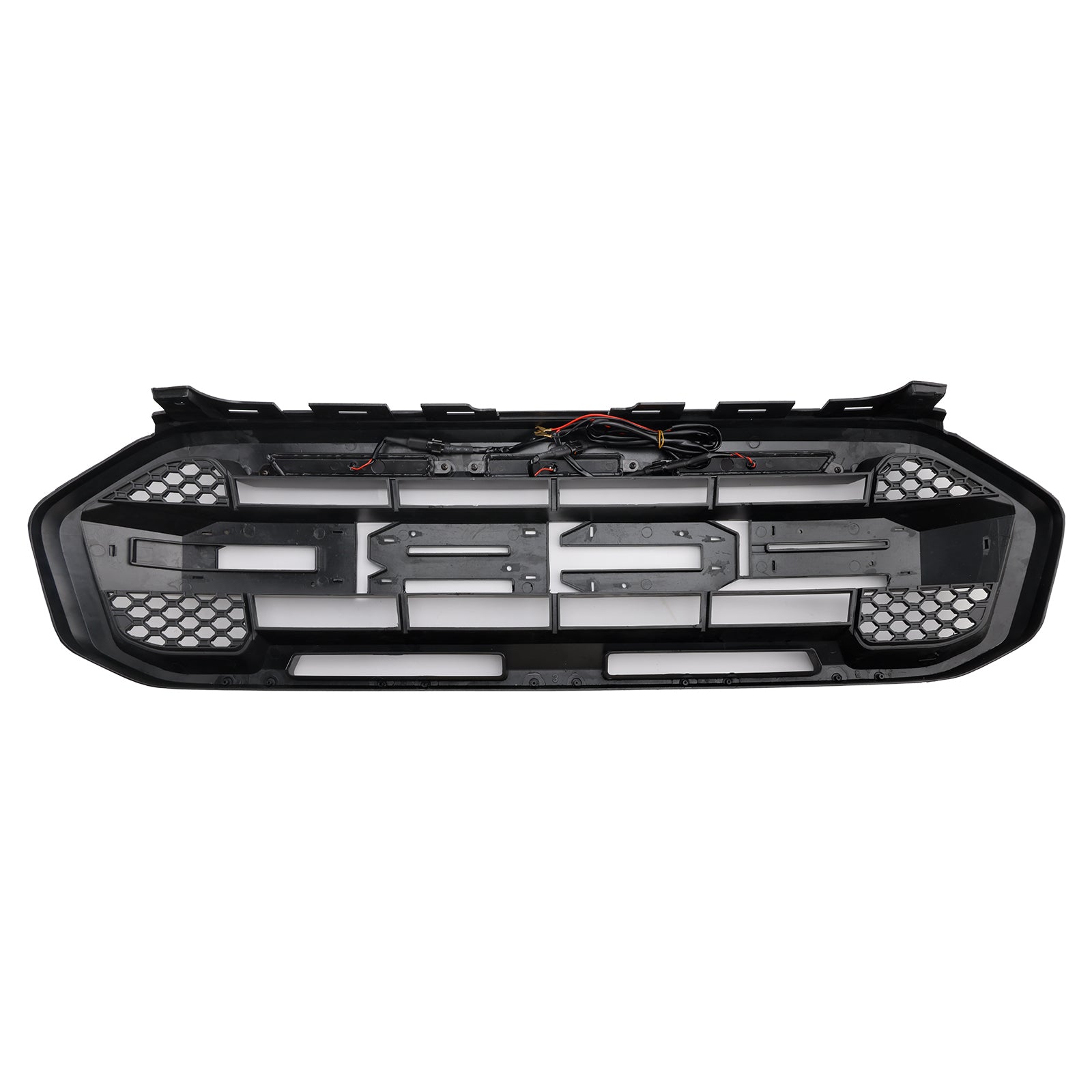 2019-2023 Ford Ranger met witte led Raptor-stijl voorbumpergrille, zwart