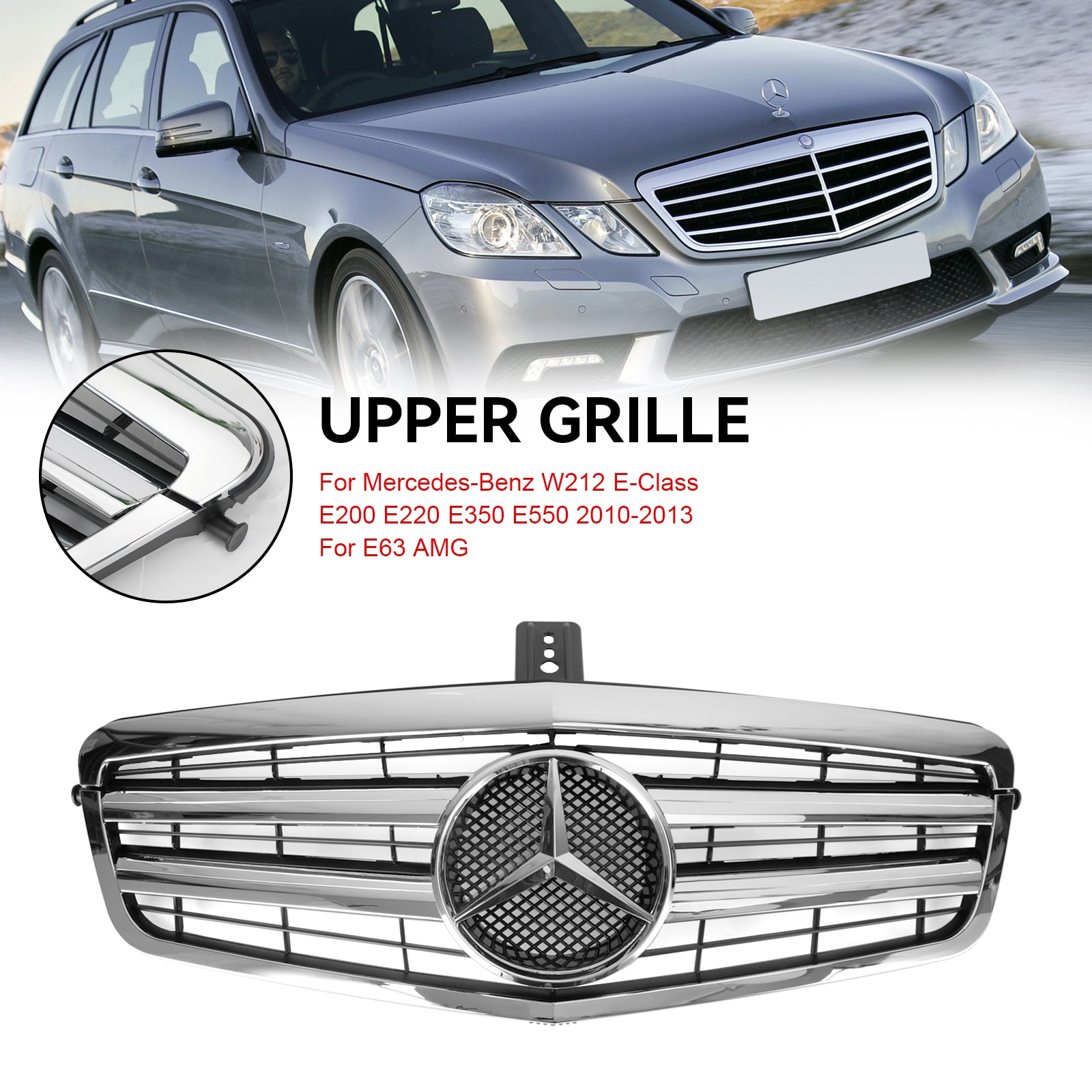 Mercedes-Benz 2010-2013 W212 Calandre de pare-chocs avant pour Mercedes Classe E E350 E550