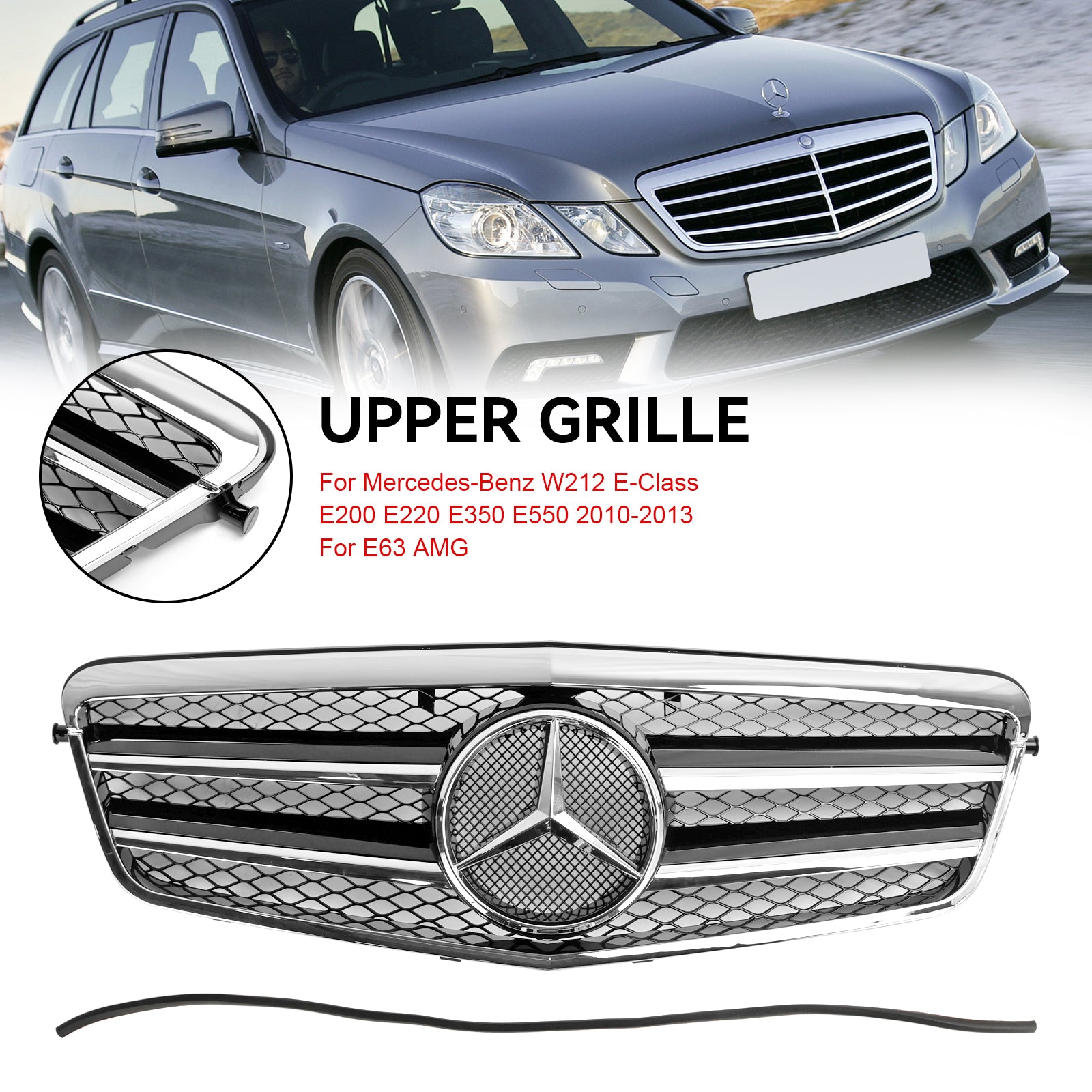 2010-2013 Mercedes-Benz E Class W212 E350 E550 Front Bumper Grill Grille