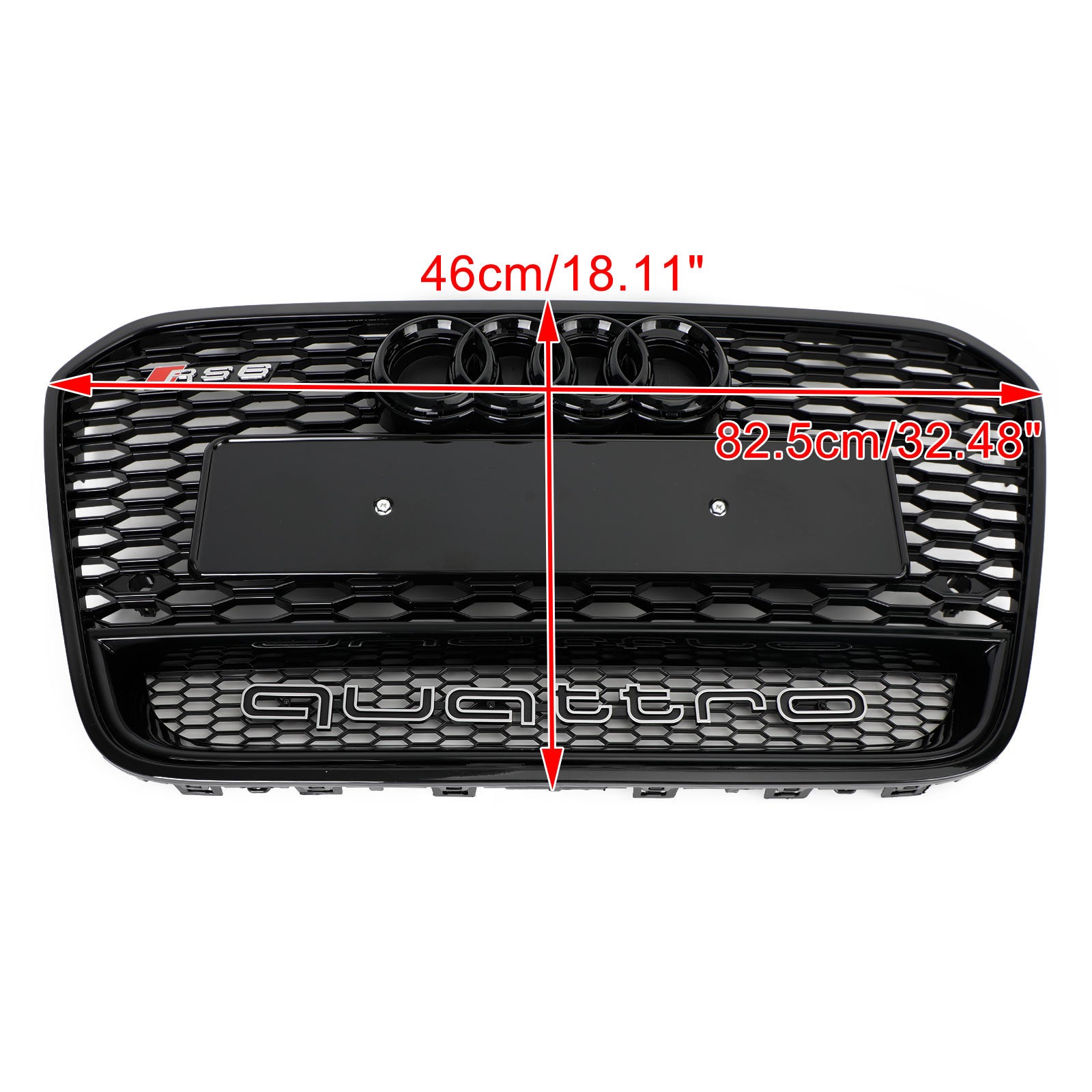 Grille de calandre en nid d'abeille en maille avant de style Audi A6 S6 C7 RS6 2012-2015