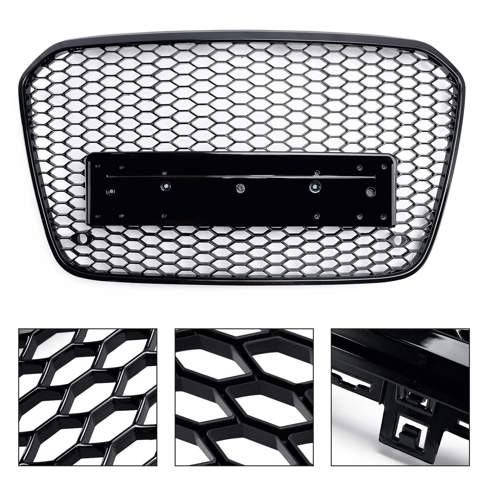2012-2015 Audi A6 C7 S6 RS6 Stijl Honingraat Voorbumper Grille Grill