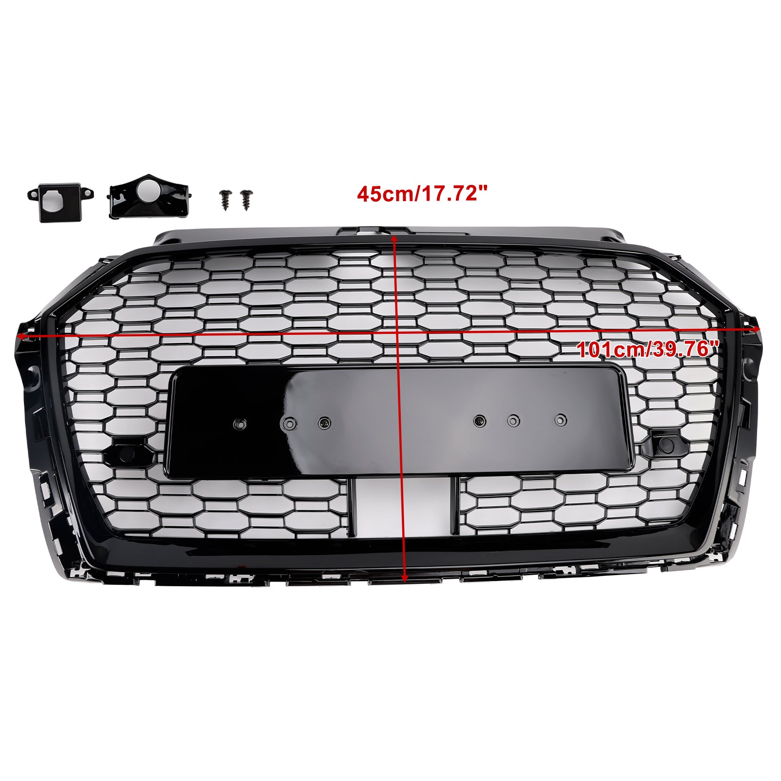 2017-2019 Audi A3 S3 W/ACC RS3 Style calandre en nid d'abeille noir