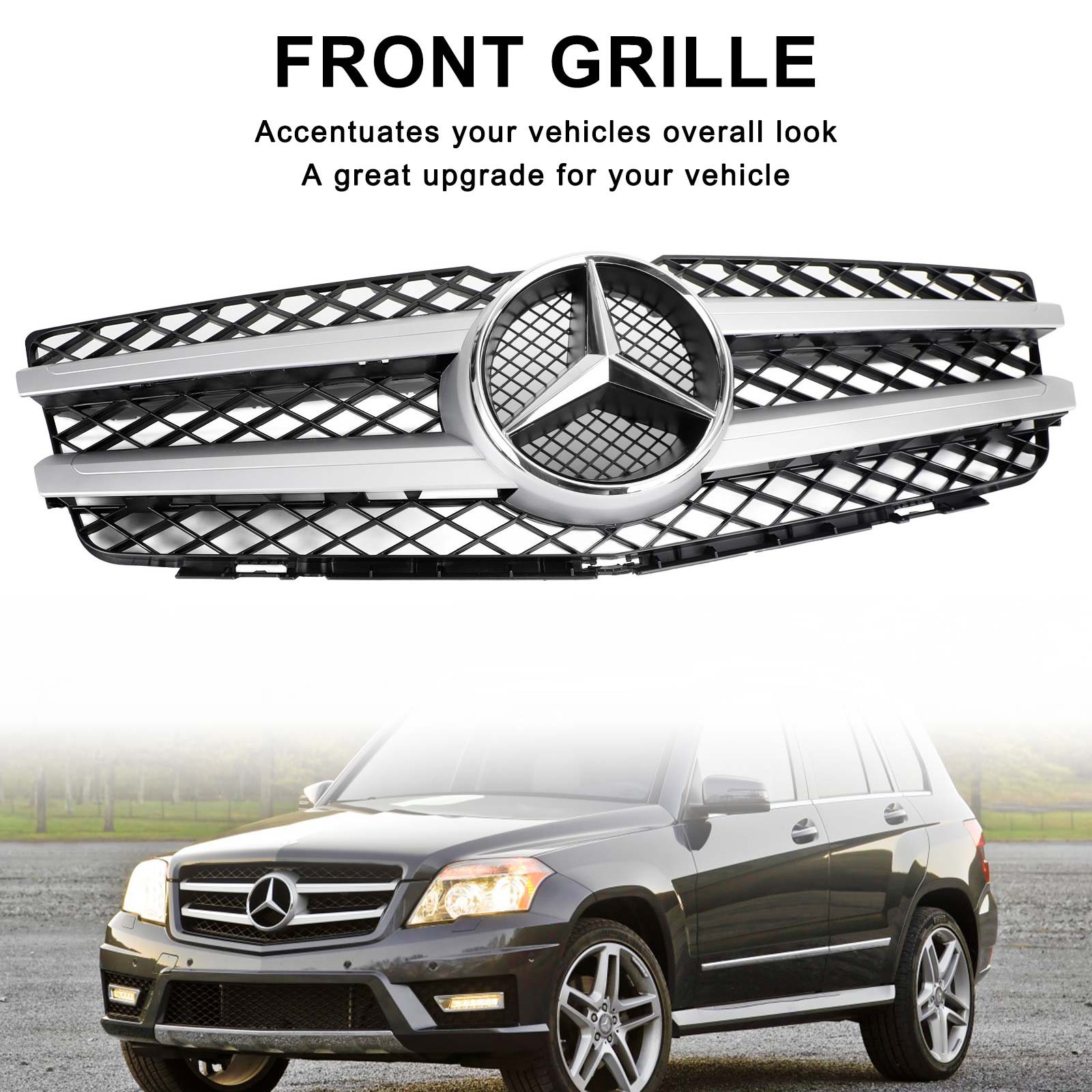 2010-2012 Mercedes Benz GLK X204 GLK350 Front Hood Bumper Grill Grille