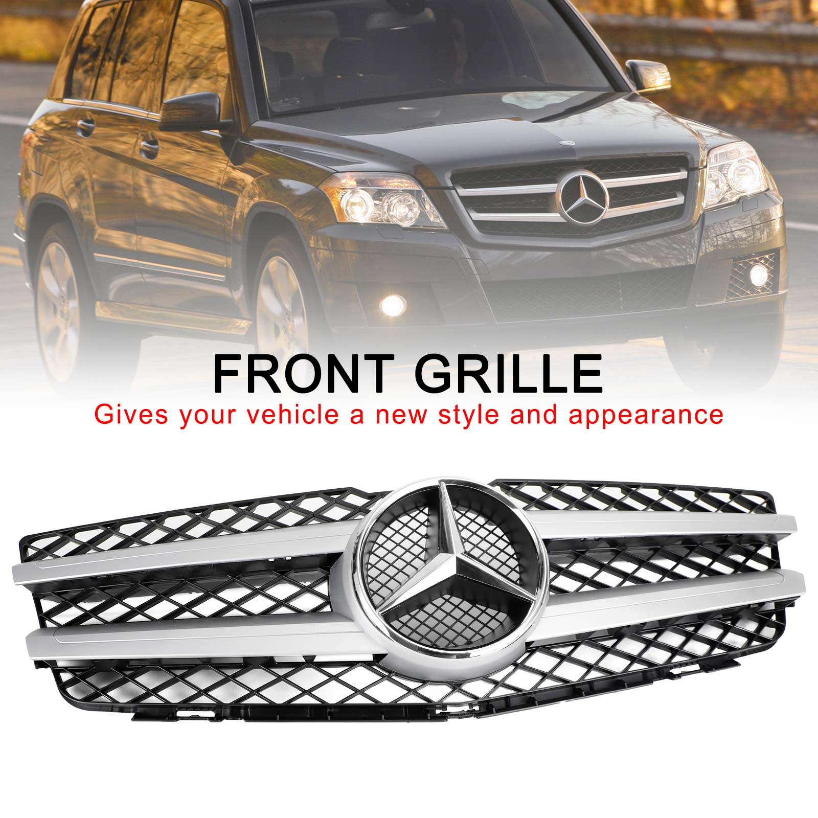 2010-2012 Mercedes Benz GLK X204 GLK350 Front Hood Bumper Grill Grille