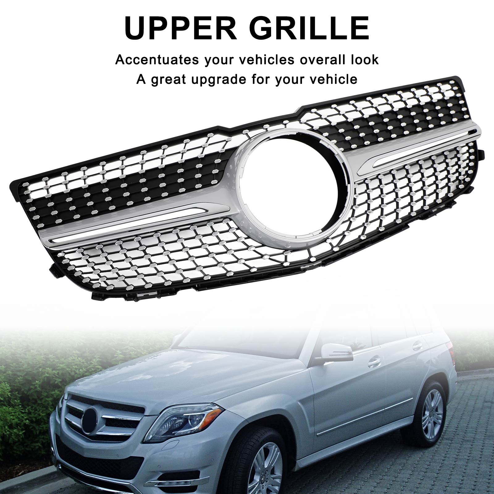 2013-2015 Mercedes Benz X204 Clase GLK Parrilla de parachoques delantero Parrilla Diamante