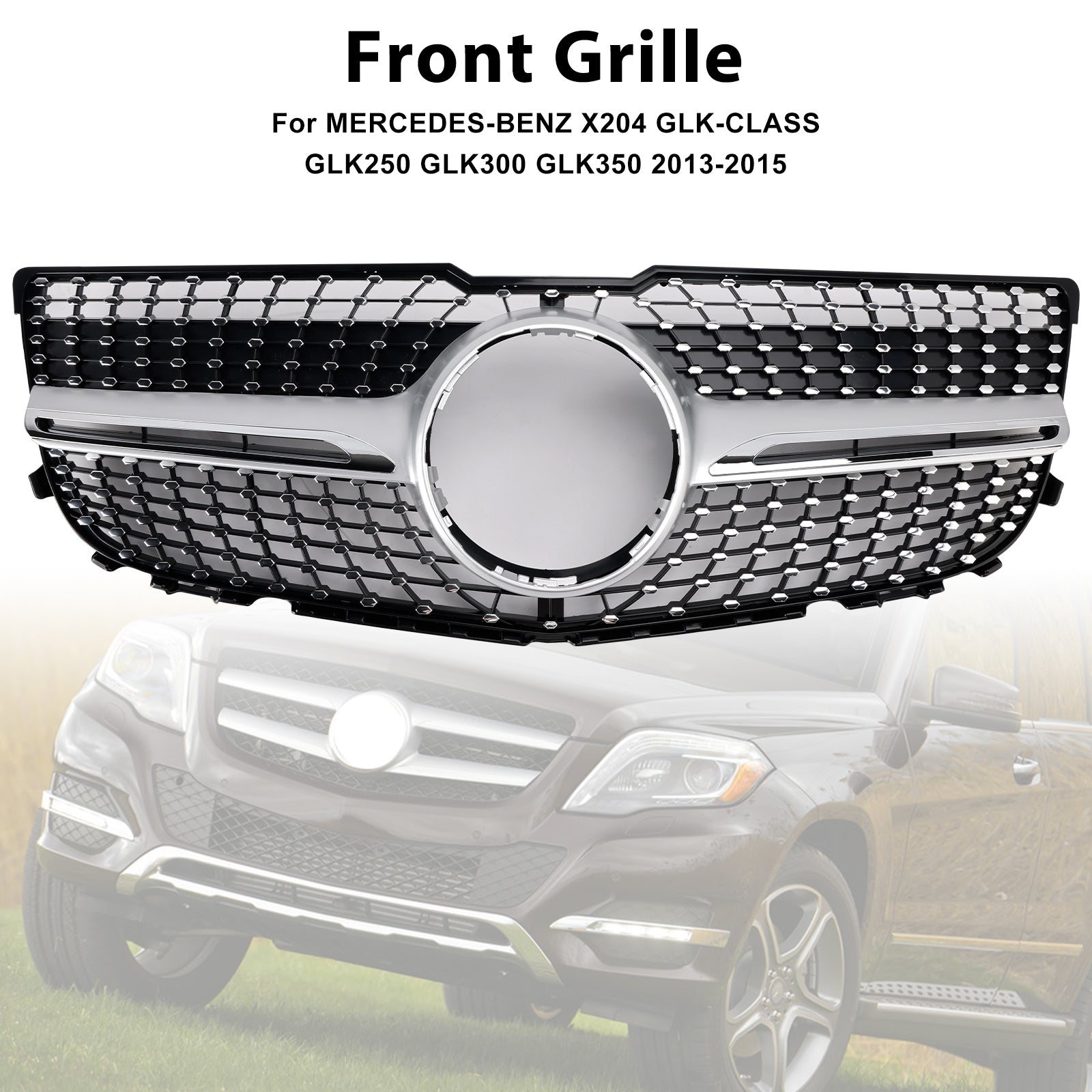 2013-2015 MERCEDES-BENZ GLK350 BASE SPORT UTILITY 4-DEUR Voorbumpergrille Grille Diamond