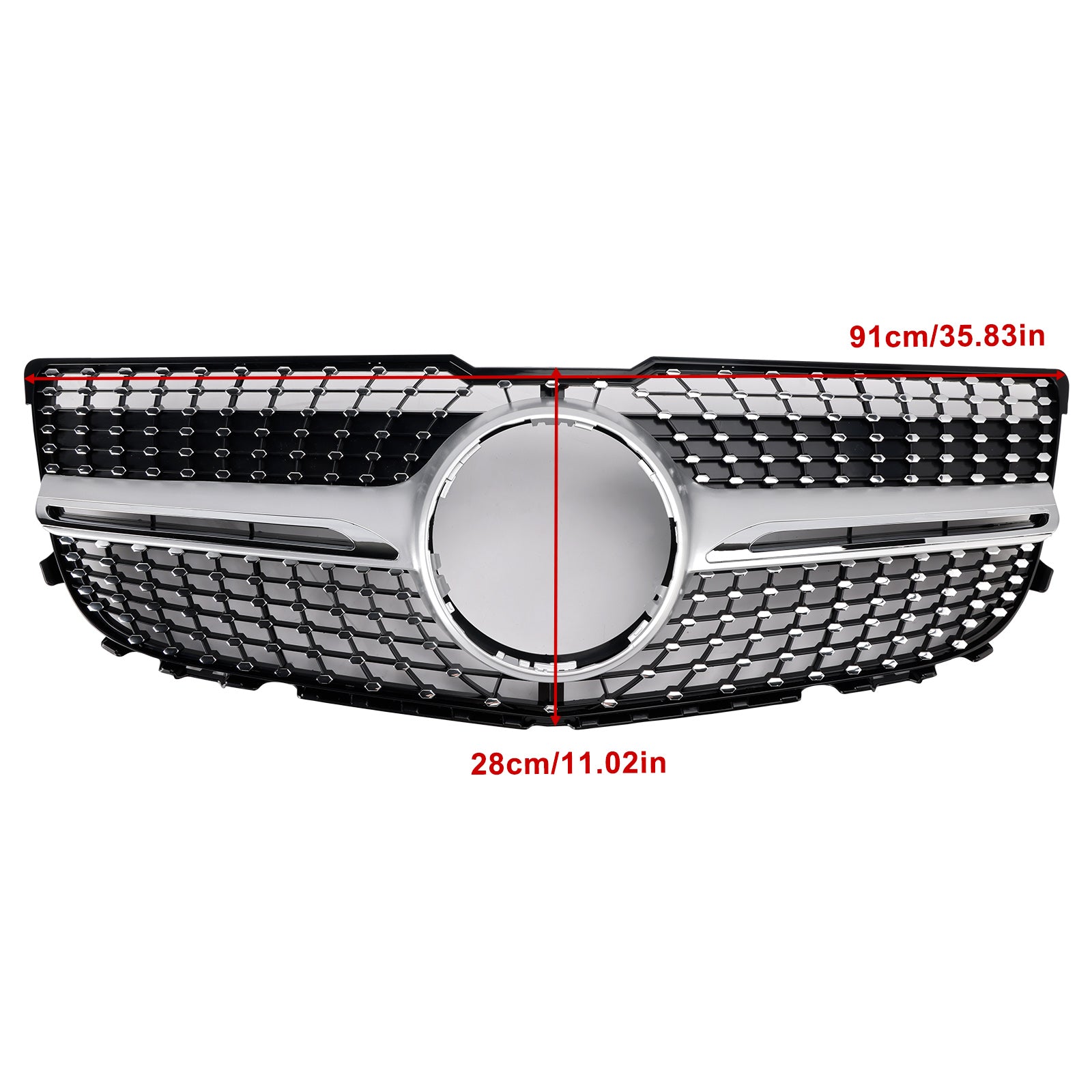 2013-2015 MERCEDES-BENZ GLK250 BLUETEC 4MATIC SPORT UTILITY 4-DEUR Voorbumper Grill Grille Diamond