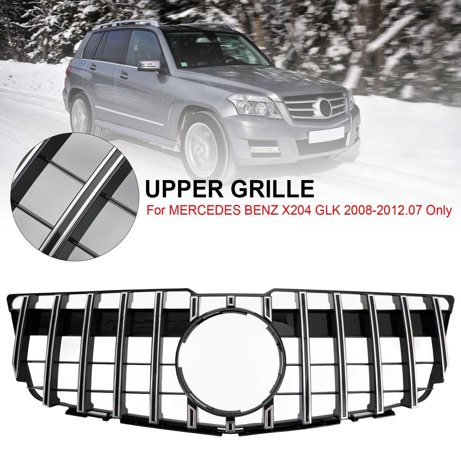 2008-2012 Mercedes-Benz GLK X204 Grille supérieure de pare-chocs avant Style GT 83222277300