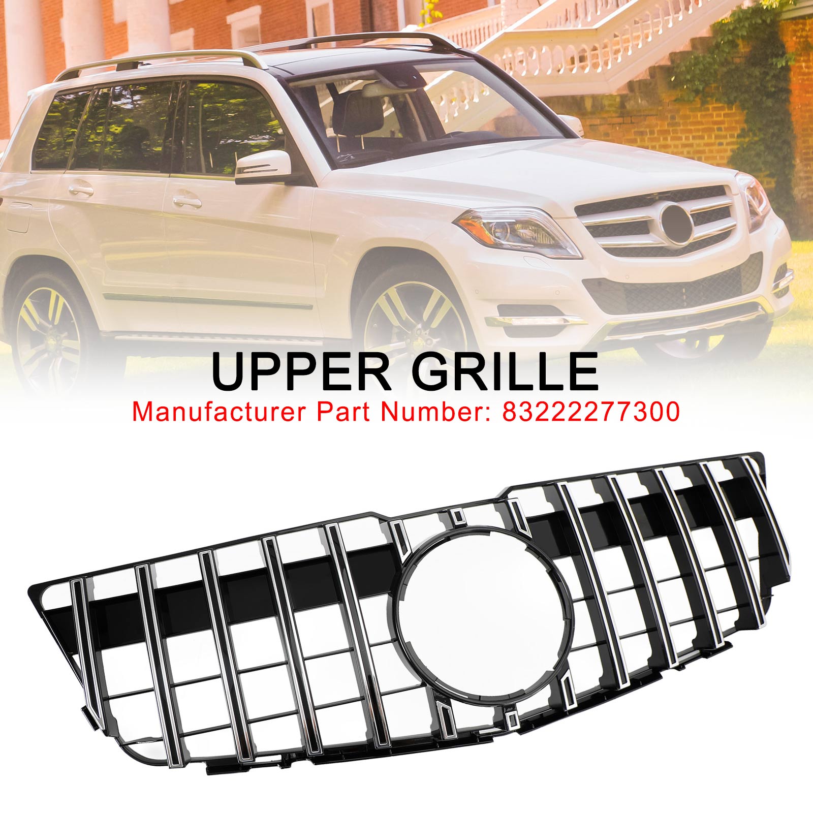 2008-2012 Mercedes-Benz GLK X204 Grille supérieure de pare-chocs avant Style GT 83222277300