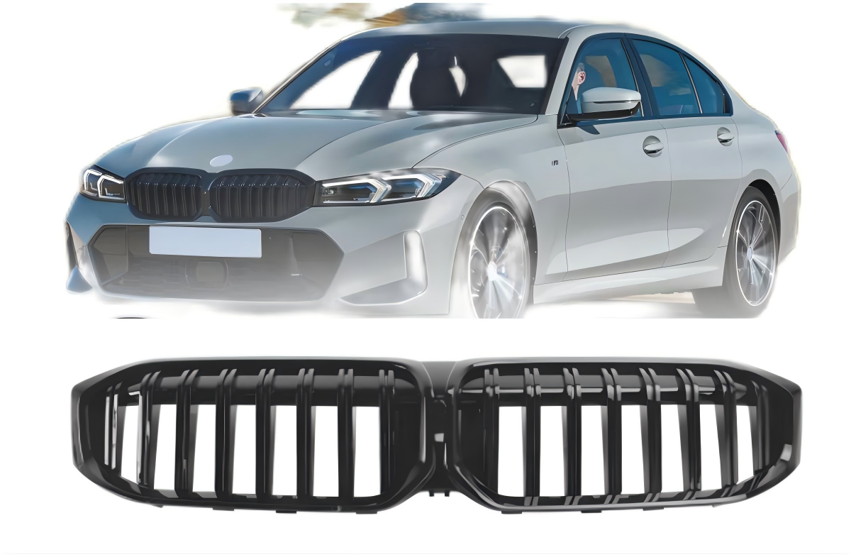 2023-2024 BMW 3 Series G20 G21 G28 320i 330i M340i Gloss Black Front Kidney Grille Grill