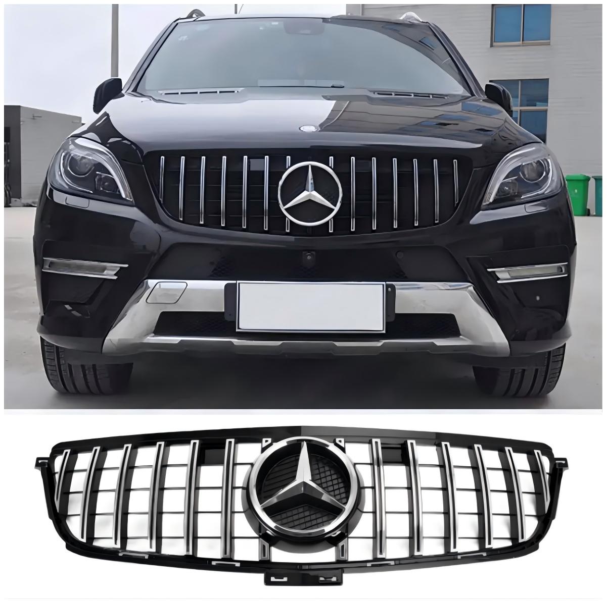 2012 2013 2014 2015 Mercedes-Benz W166 ML350 400 550 GTR Stijl Front Grille Grille Chroom Zwart