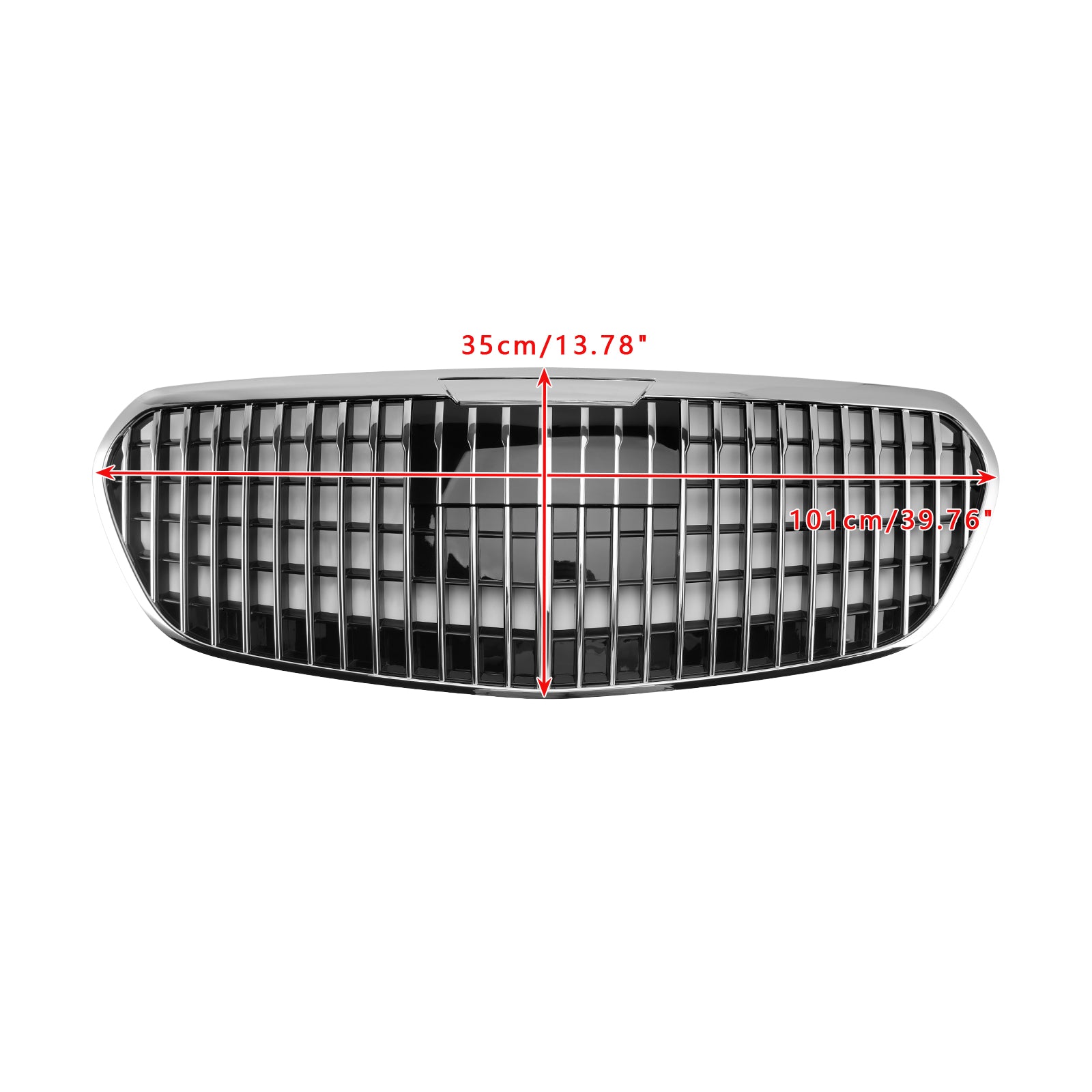 Mercedes Benz Classe S 2021-2023 W223 S480 S580 S680 + Grade do para-choque dianteiro cromada com ACC