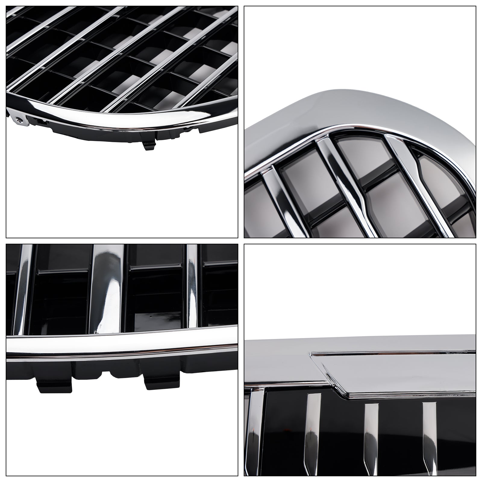 Mercedes Benz Classe S 2021-2023 W223 S480 S580 S680 + Grade do para-choque dianteiro cromada com ACC