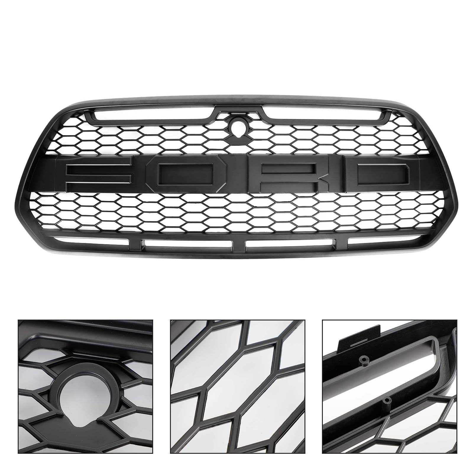 2015-2018 Ford Transit MK8 Raptor Matte Black Front Bumper Grille Grill