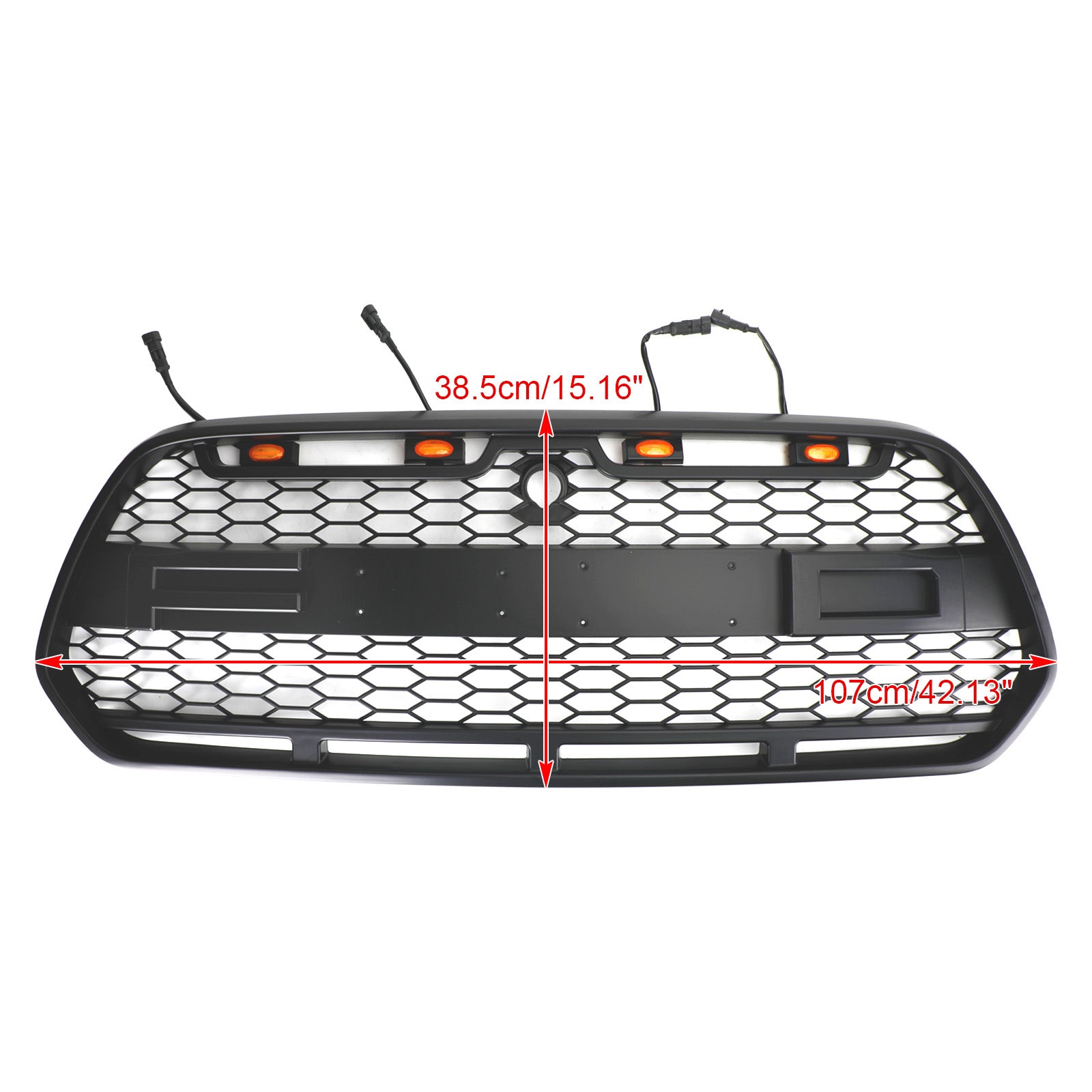 2015 2016 2017 2018 Ford Transit MK8 Raptor Parrilla de parachoques delantero negro mate con LED
