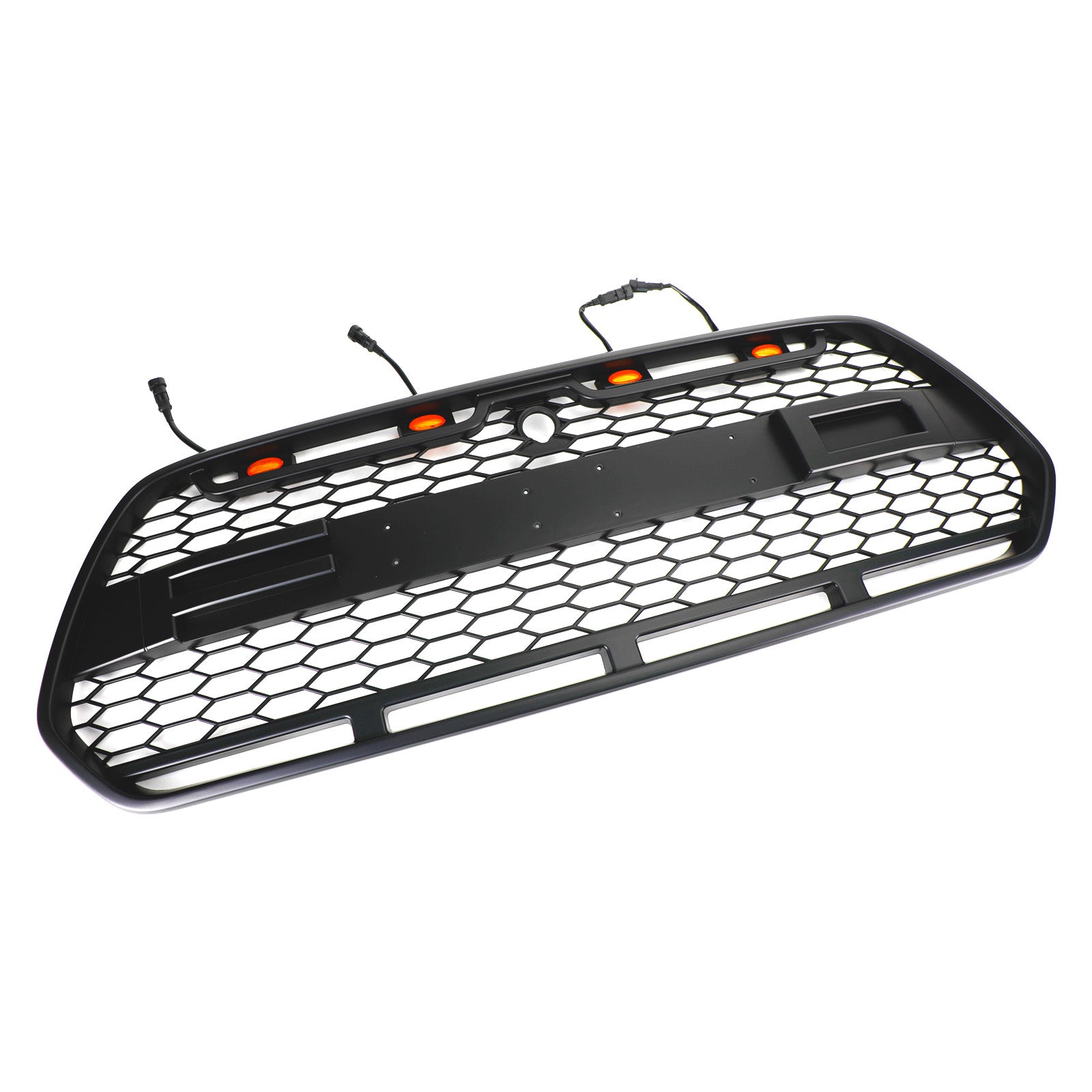 2015 2016 2017 2018 Ford Transit MK8 Raptor Parrilla de parachoques delantero negro mate con LED