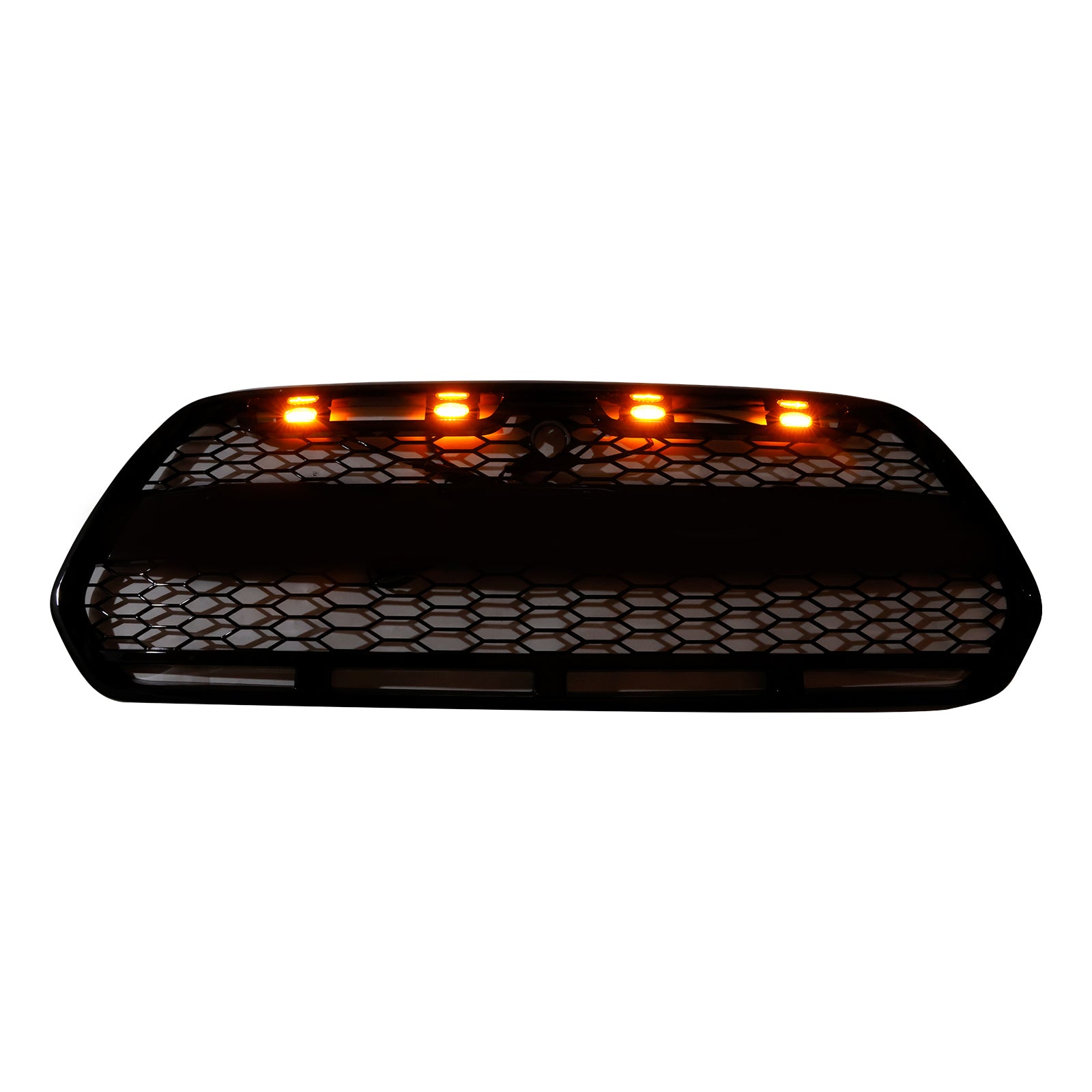 Parrilla de parachoques delantero para Ford Transit MK8 Raptor 2015-2018 con LED, color negro brillante