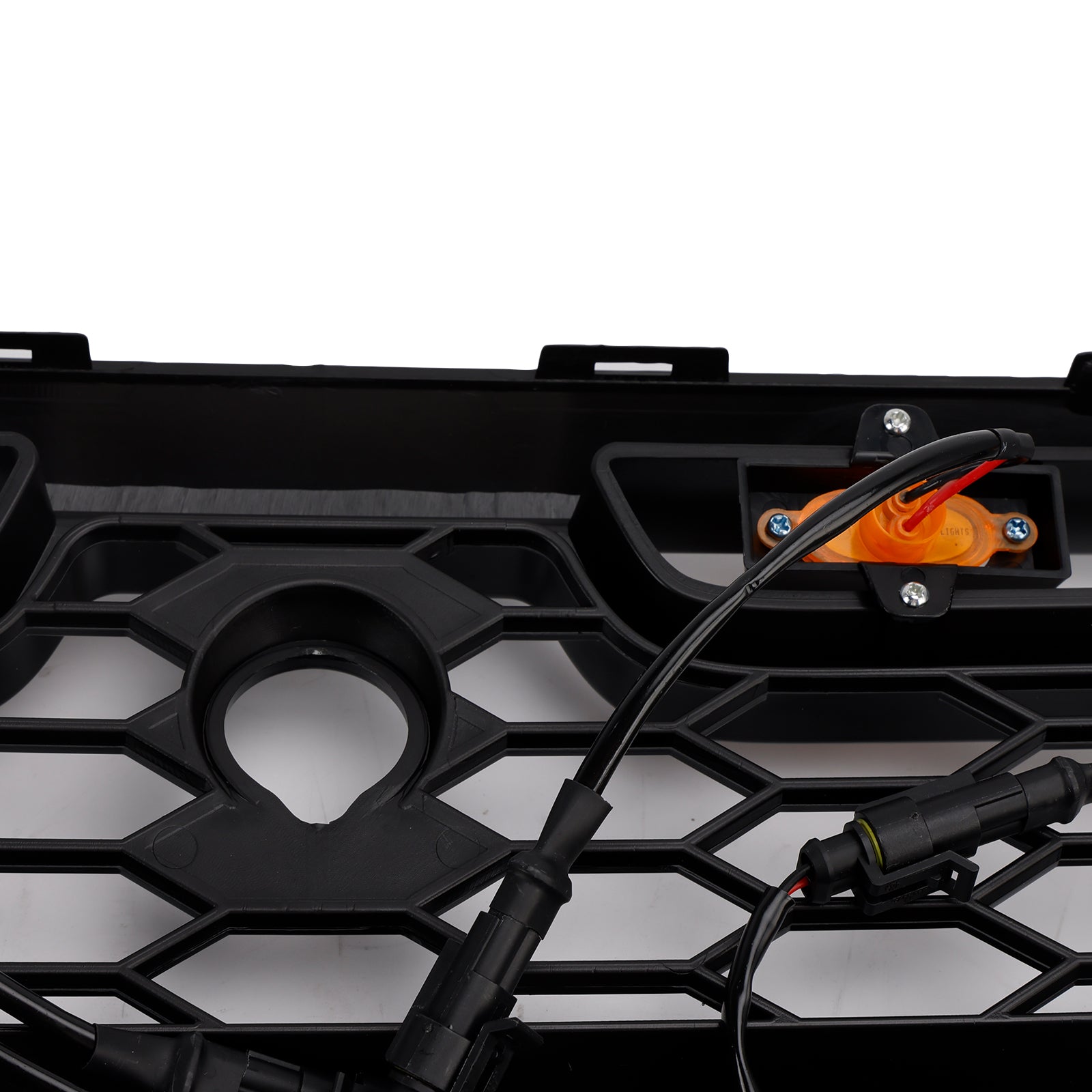 Parrilla de parachoques delantero para Ford Transit MK8 Raptor 2015-2018 con LED, color negro brillante