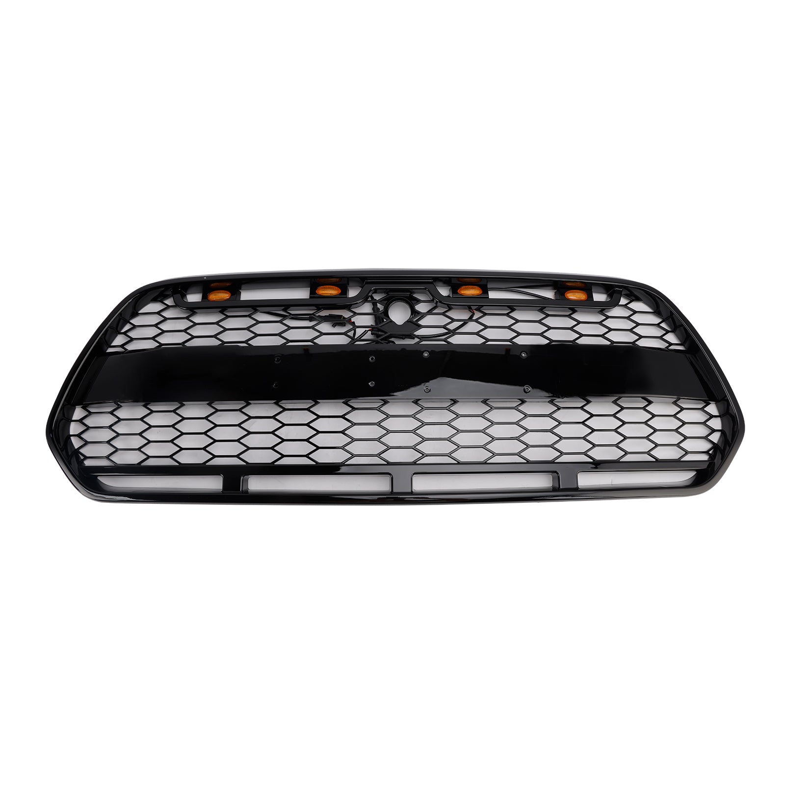Parrilla de parachoques delantero para Ford Transit MK8 Raptor 2015-2018 con LED, color negro brillante