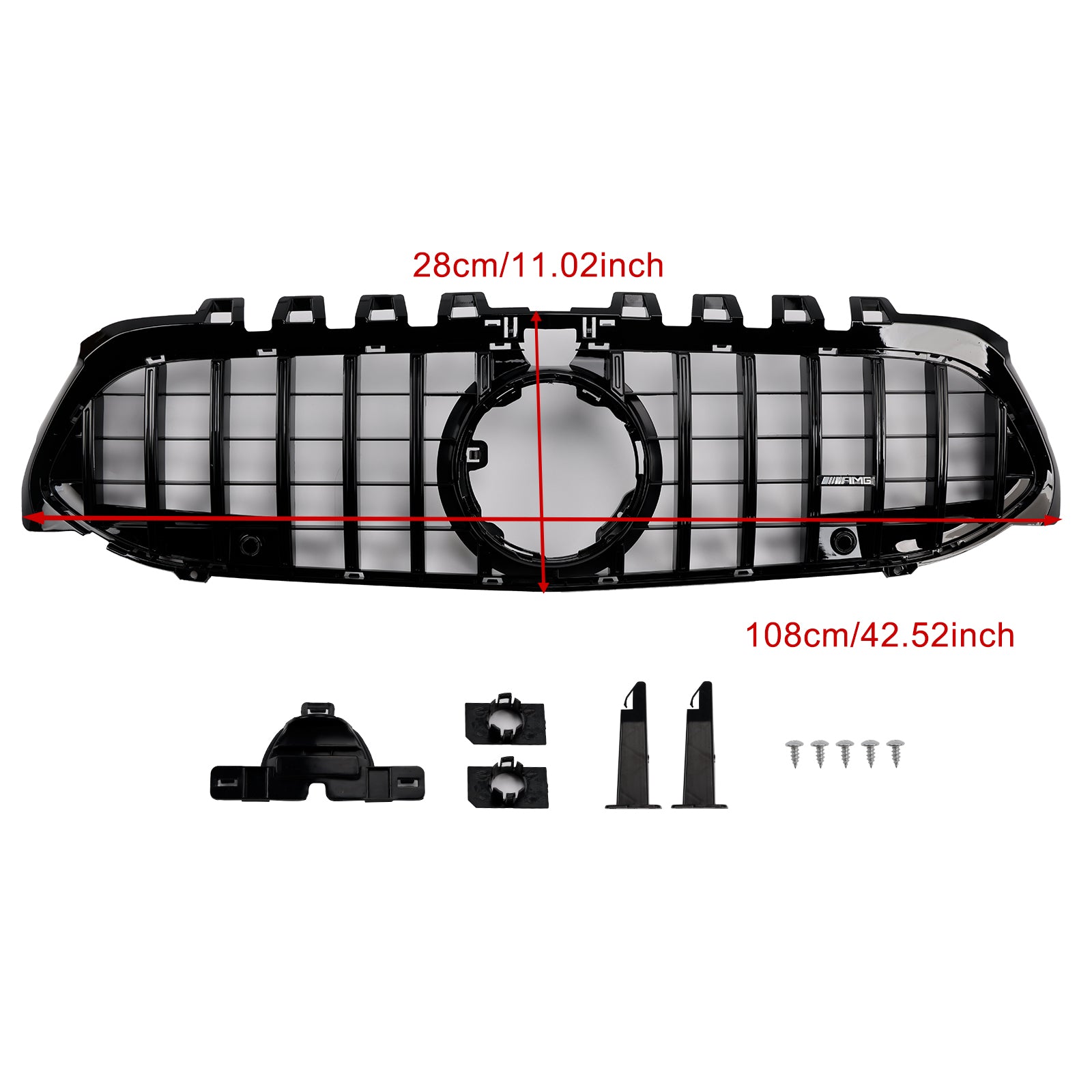 2019-2023 Mercedes Benz A-Class W177 GT-Style Front Bumper Grille Black