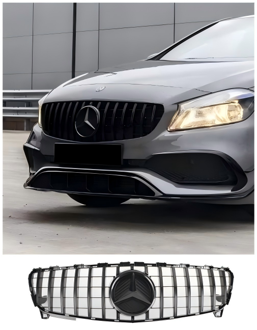 EN KLASS W176 2016-2018 GTR-stil MERCEDES BENZ främre stötfångargrill