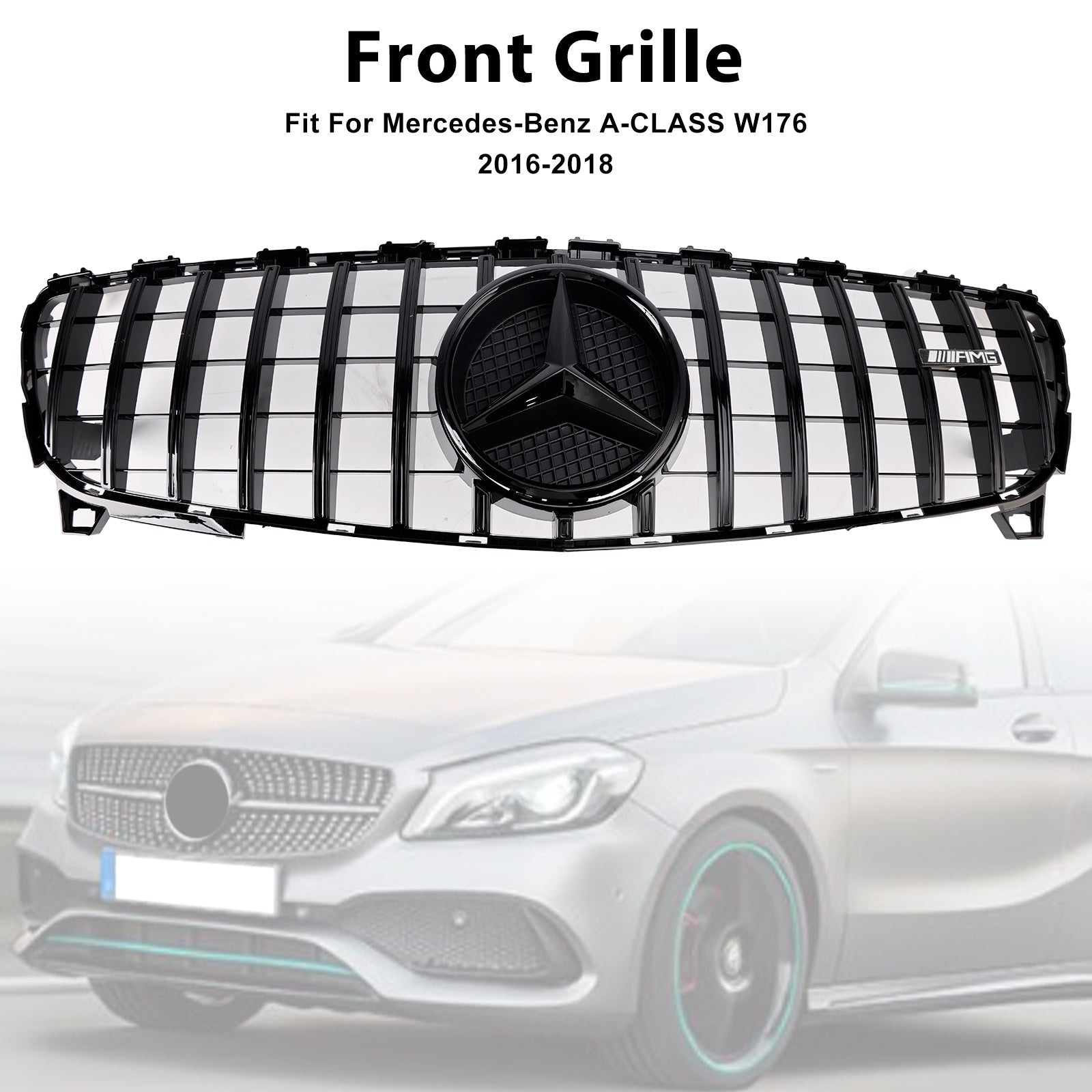 MERCEDES BENZ CLASSE A 2016-2018 W176 Grille de pare-chocs avant style GTR