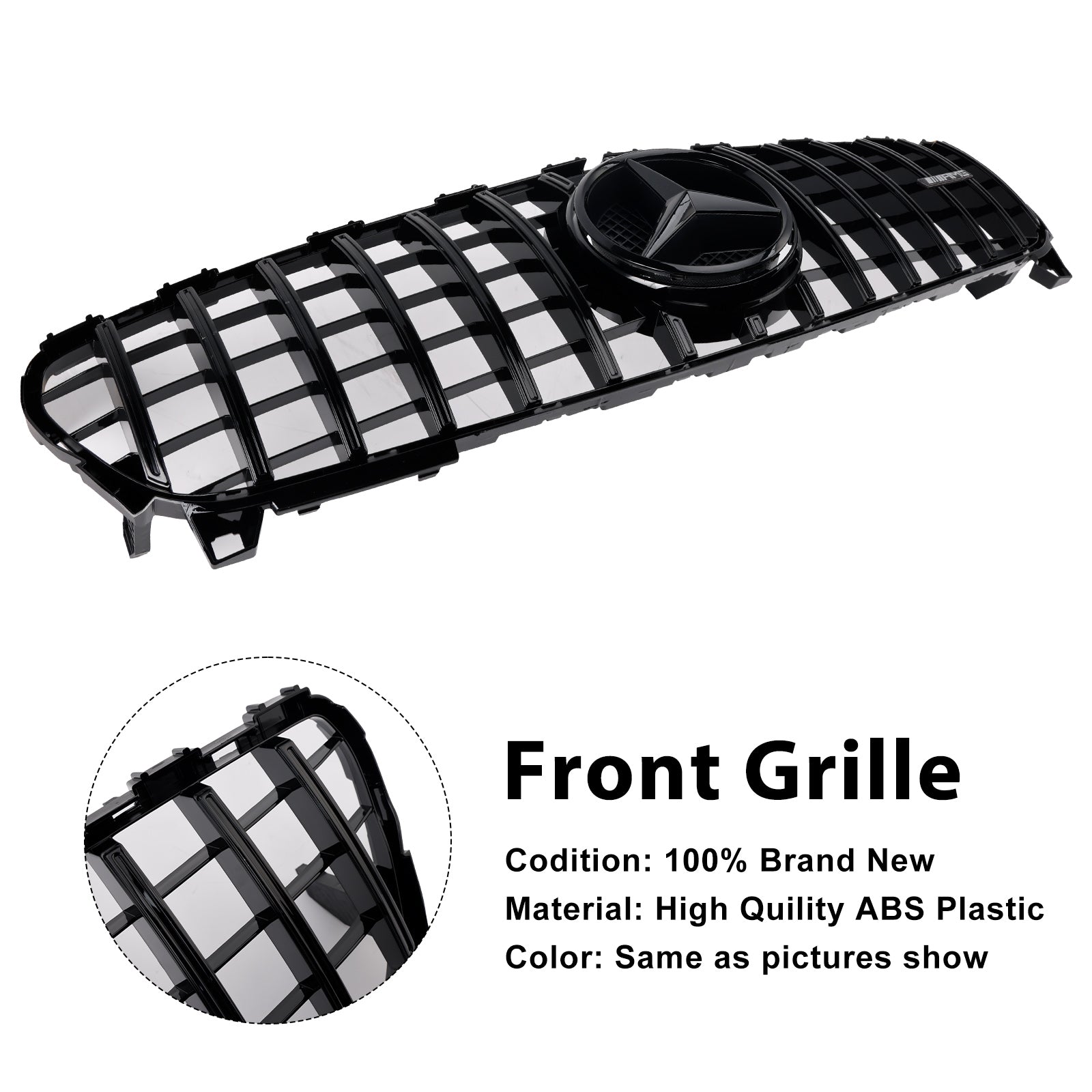 MERCEDES BENZ CLASSE A 2016-2018 W176 Grille de pare-chocs avant style GTR