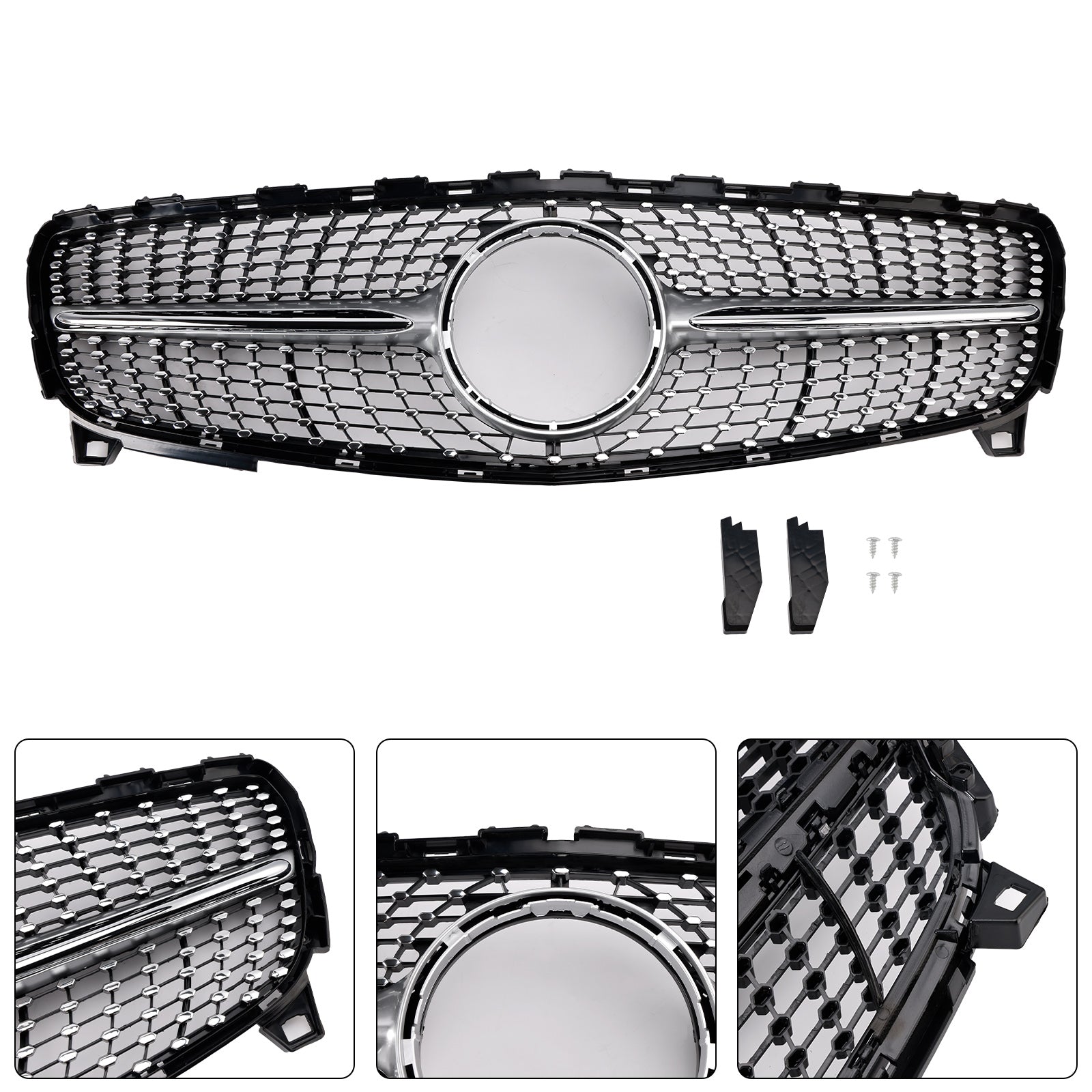 MERCEDES BENZ CLASSE A 2016 2017 2018 W176 Grille de pare-chocs avant en diamant
