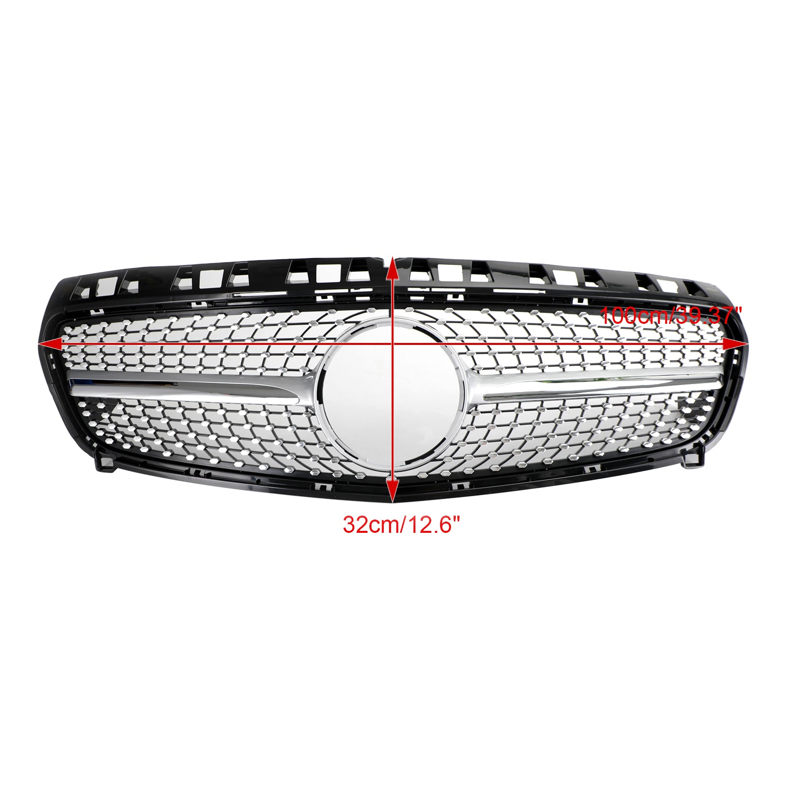CLASE A 2013-2015 W176 Parrilla delantera para parachoques Mercedes Benz negra/cromada