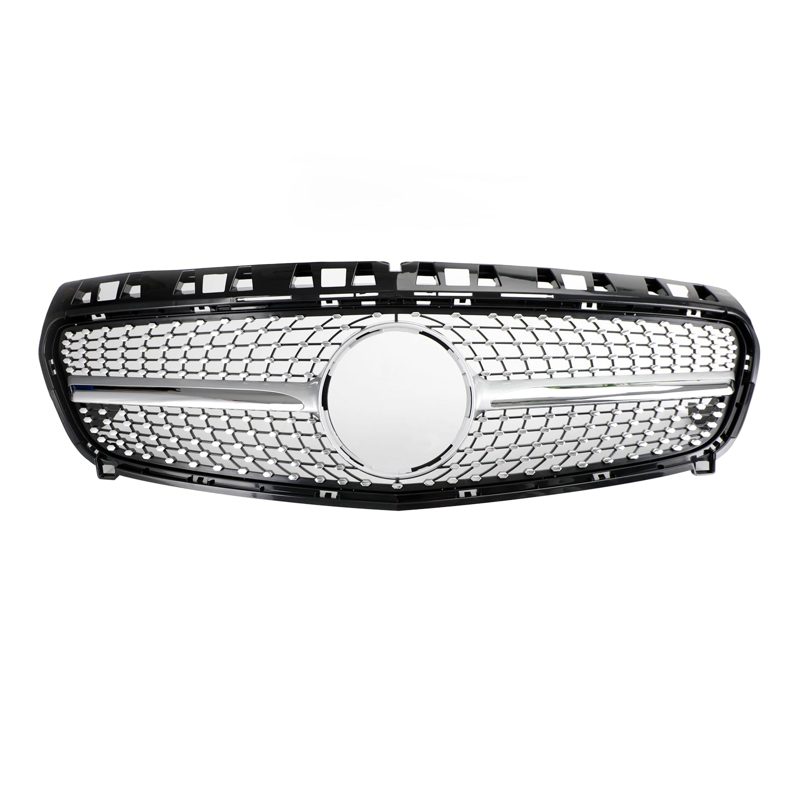 CLASE A 2013-2015 W176 Parrilla delantera para parachoques Mercedes Benz negra/cromada
