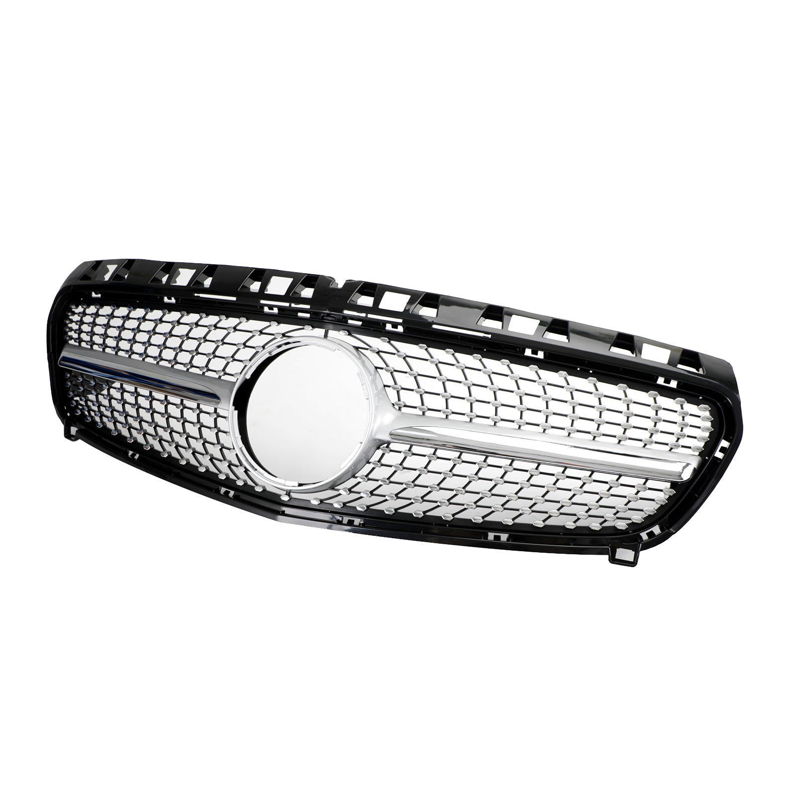 CLASE A 2013-2015 W176 Parrilla delantera para parachoques Mercedes Benz negra/cromada