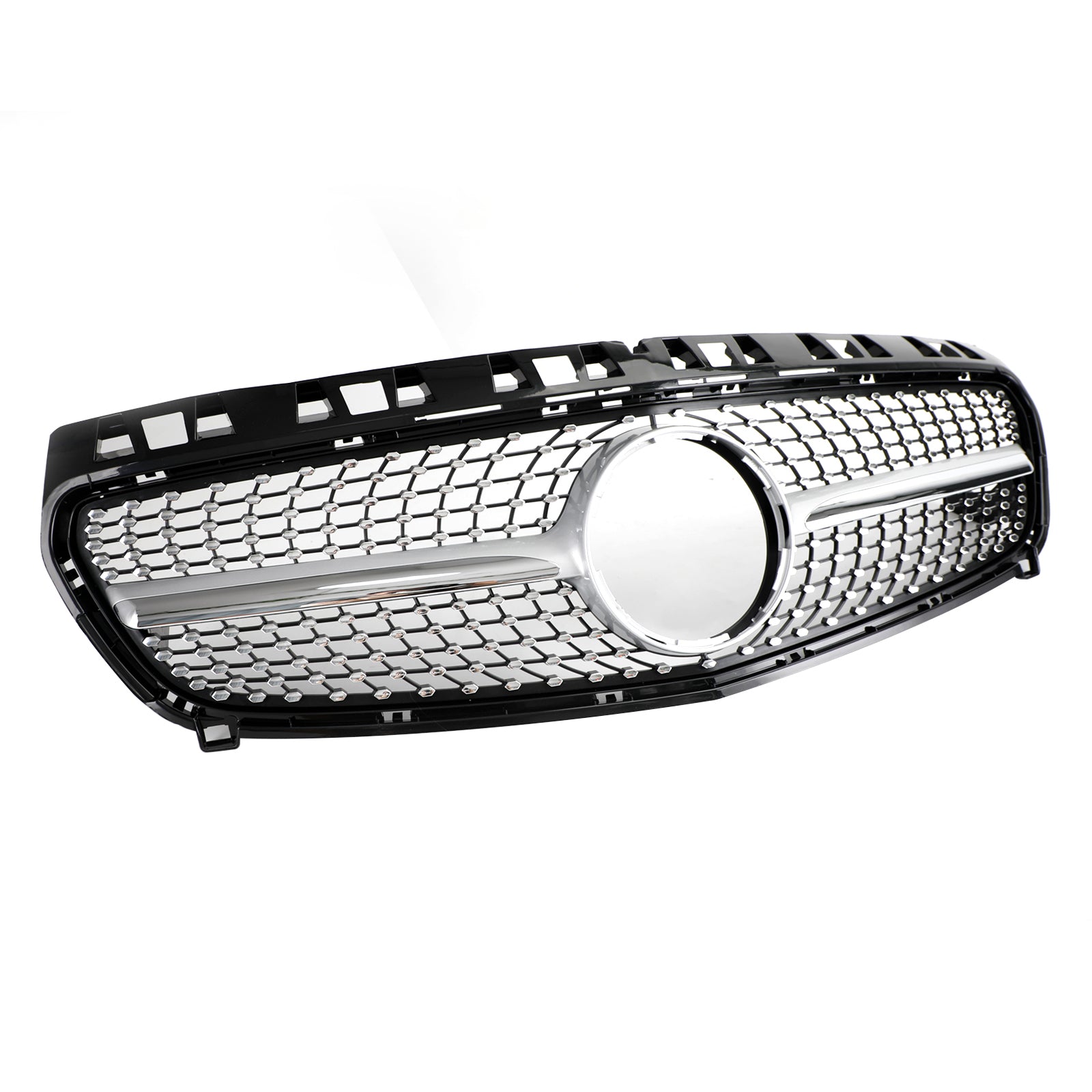 CLASE A 2013-2015 W176 Parrilla delantera para parachoques Mercedes Benz negra/cromada