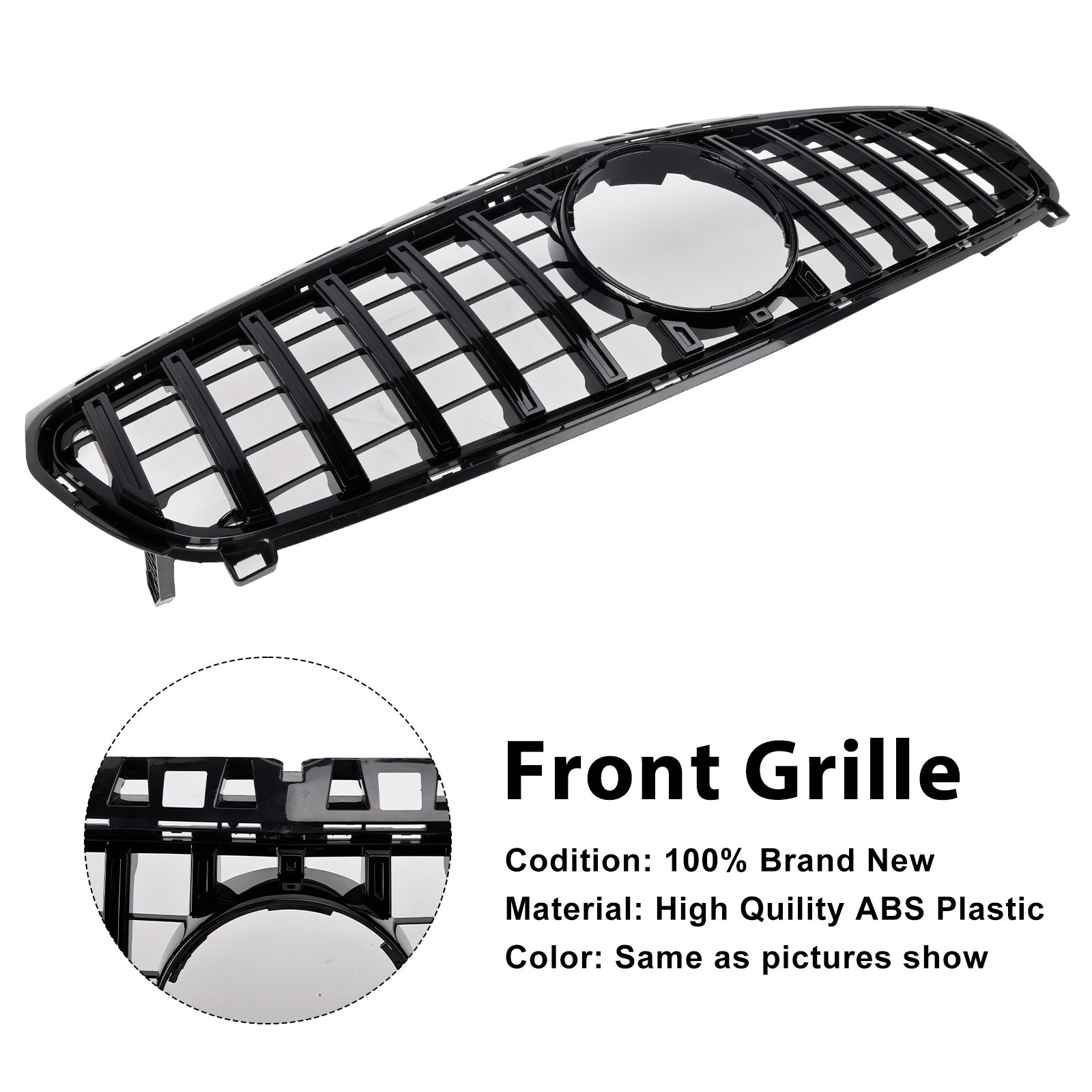 Mercedes-Benz A-KLASSE 2013-2015 W176 Voorbumpergrille glanzend zwart