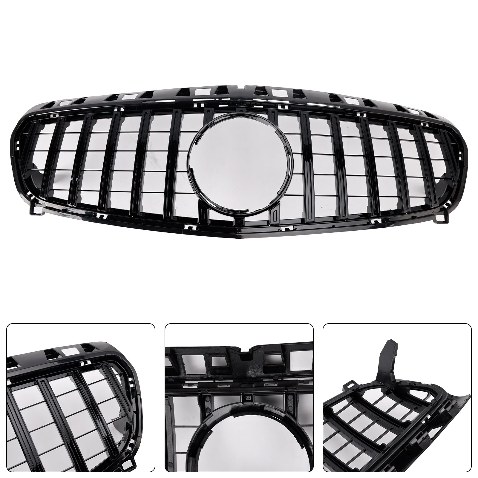 Mercedes-Benz A-KLASSE 2013-2015 W176 Voorbumpergrille glanzend zwart