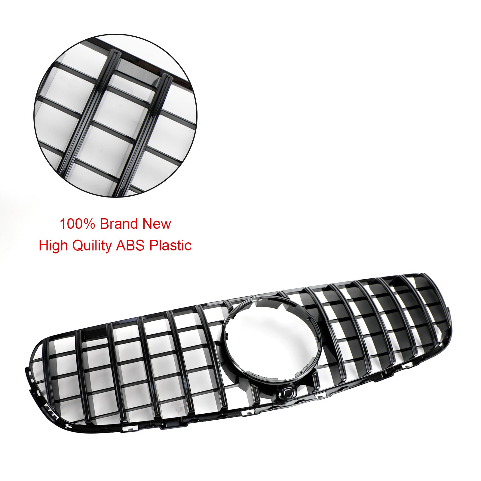 GLC X253 C253 2015-2019 Mercedes Benz Front Bumper Grille Grill Gloss Black